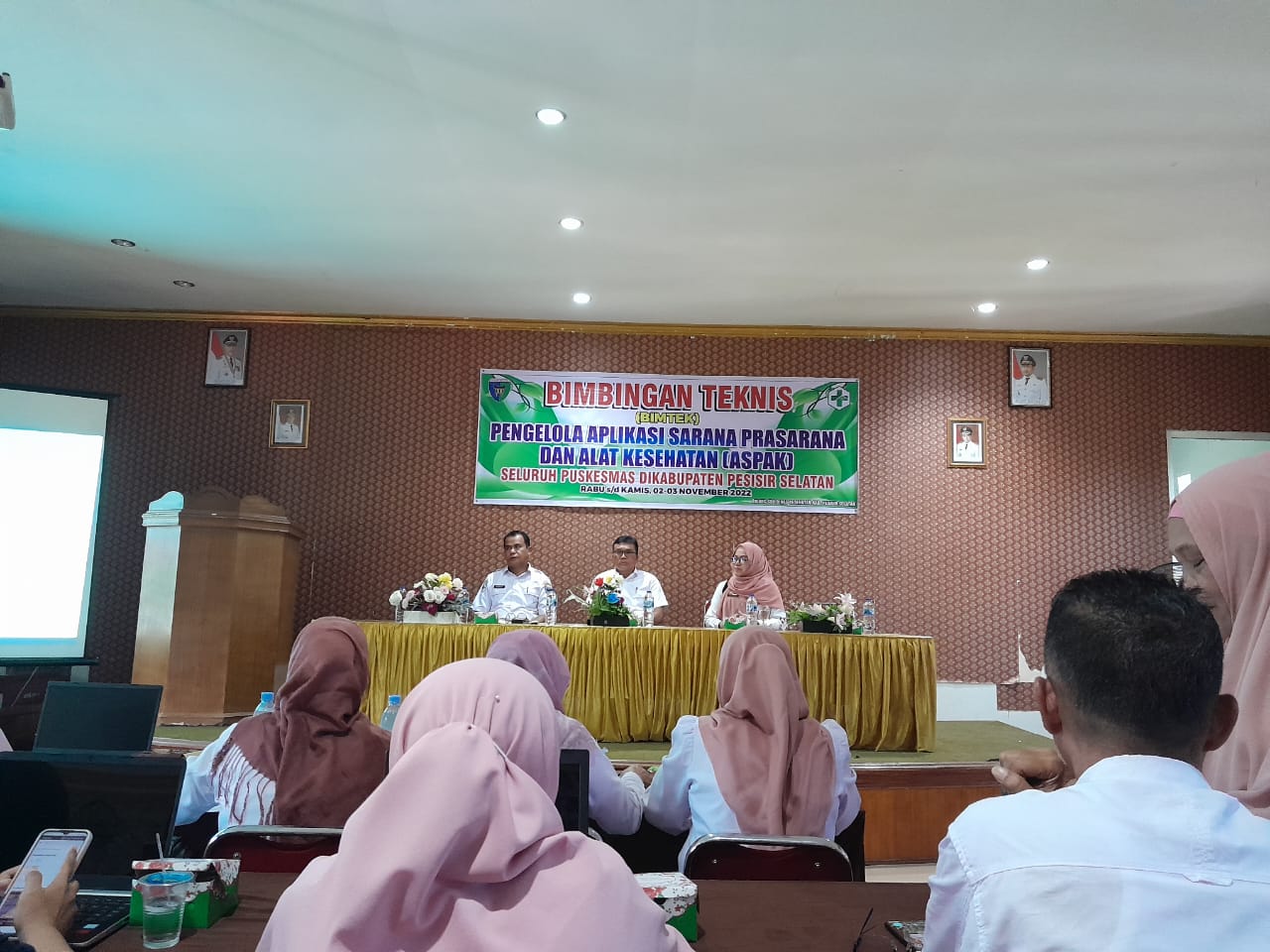 Puskesmas Kayu Gadang  Menghadiri Pertemuan Bimbingan Teknis Pengelolah Aplikasi Sarana Prasarana Sa