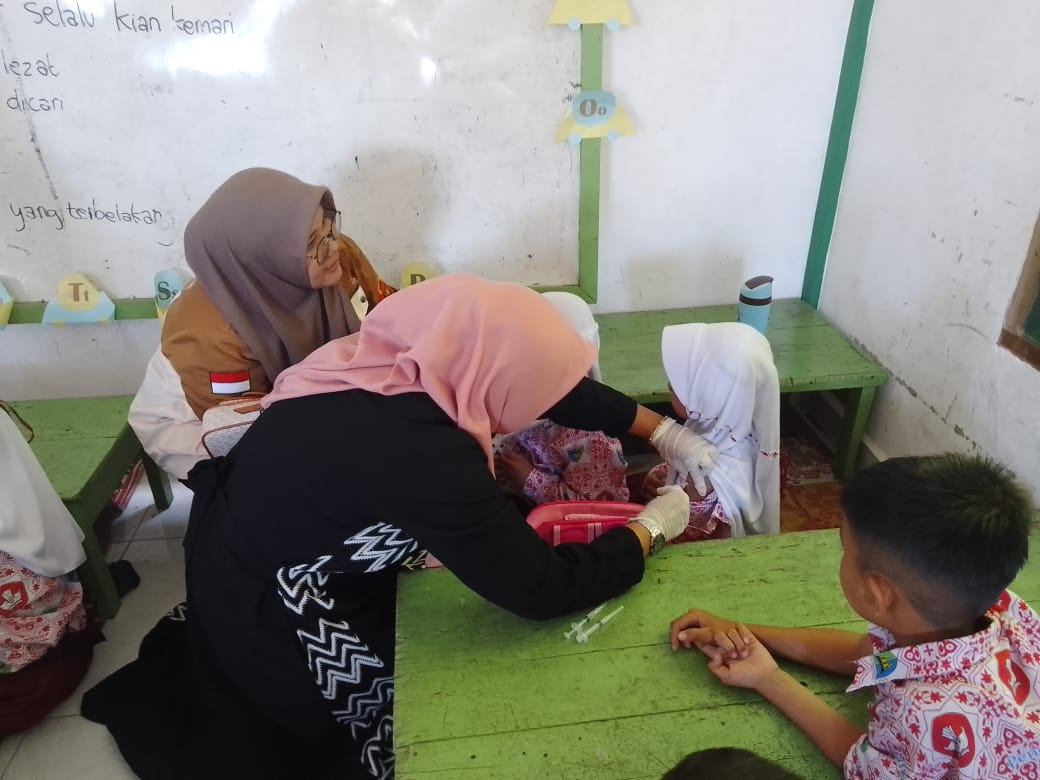 PELAKSANAAN BIAS ( Bulan imunisasi Anak Sekolah) WILAYAH KERJA PUSKESMAS INDERAPURA 