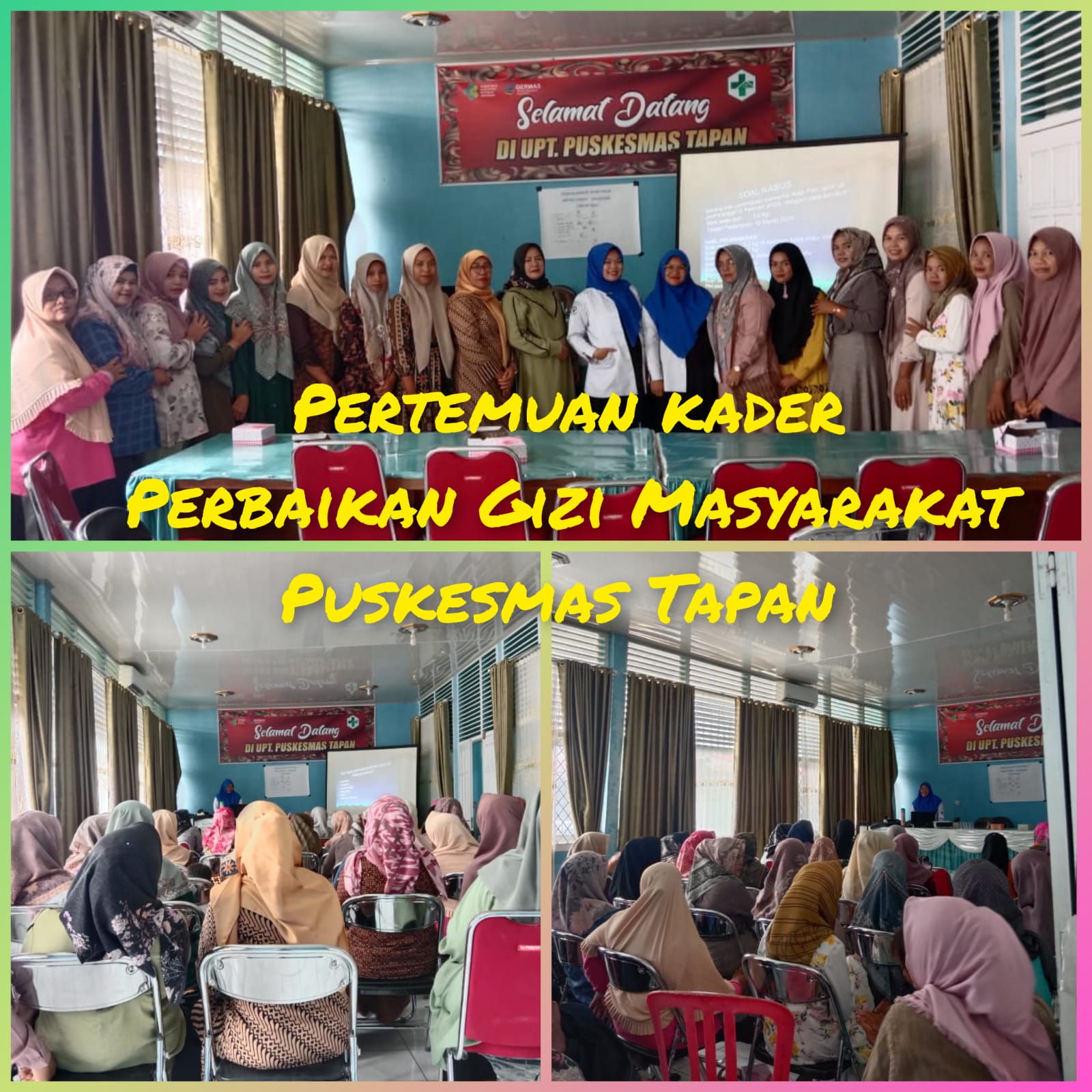 Pertemuan kader tentang perbaikan gizi masyarakat di Puskesmas Tapan