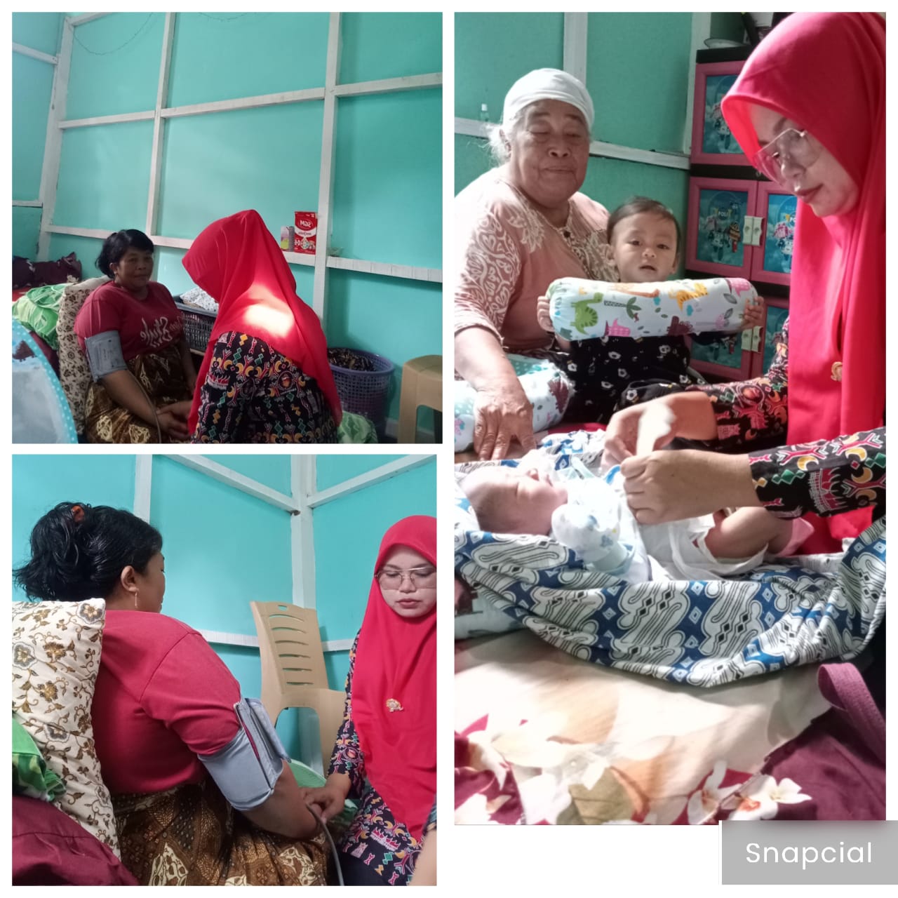  Bidan Desa Puskesmas Tanjung Makmur lakukan  kunjungan rumah Pemeriksaan ibu nifas dan bayi baru la