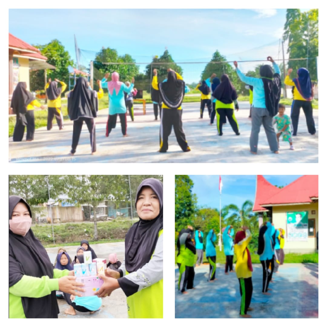 Puskesmas Tanjung Makmur  melaksanakan Senam bersama para lansia  di Nagari Sungai Pulai