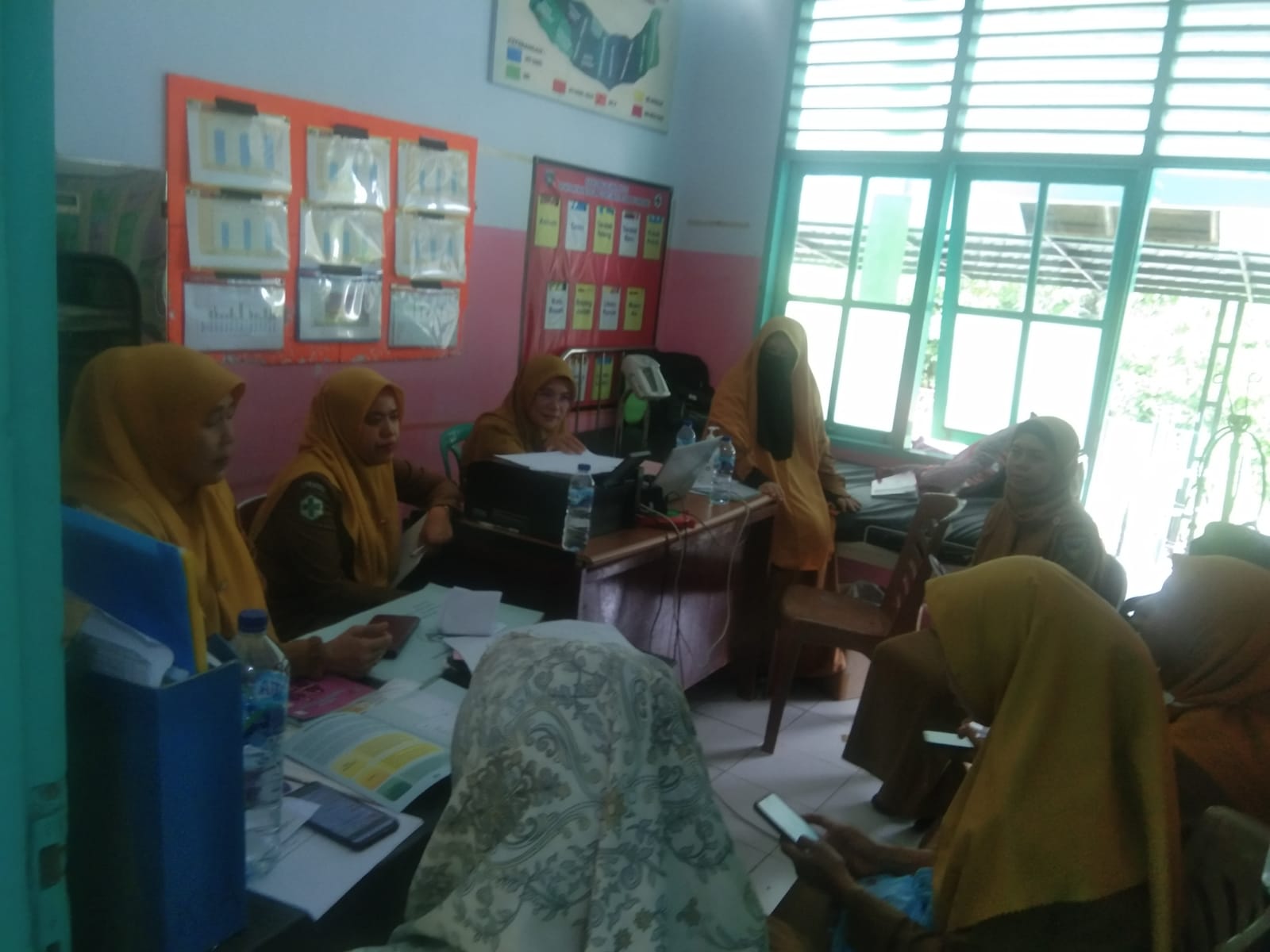 Puskesmas Asam Kumbang lakukan Monev KIA, tentang sosialisasi Buku KIA terbaru 2022 dan pencapaian  