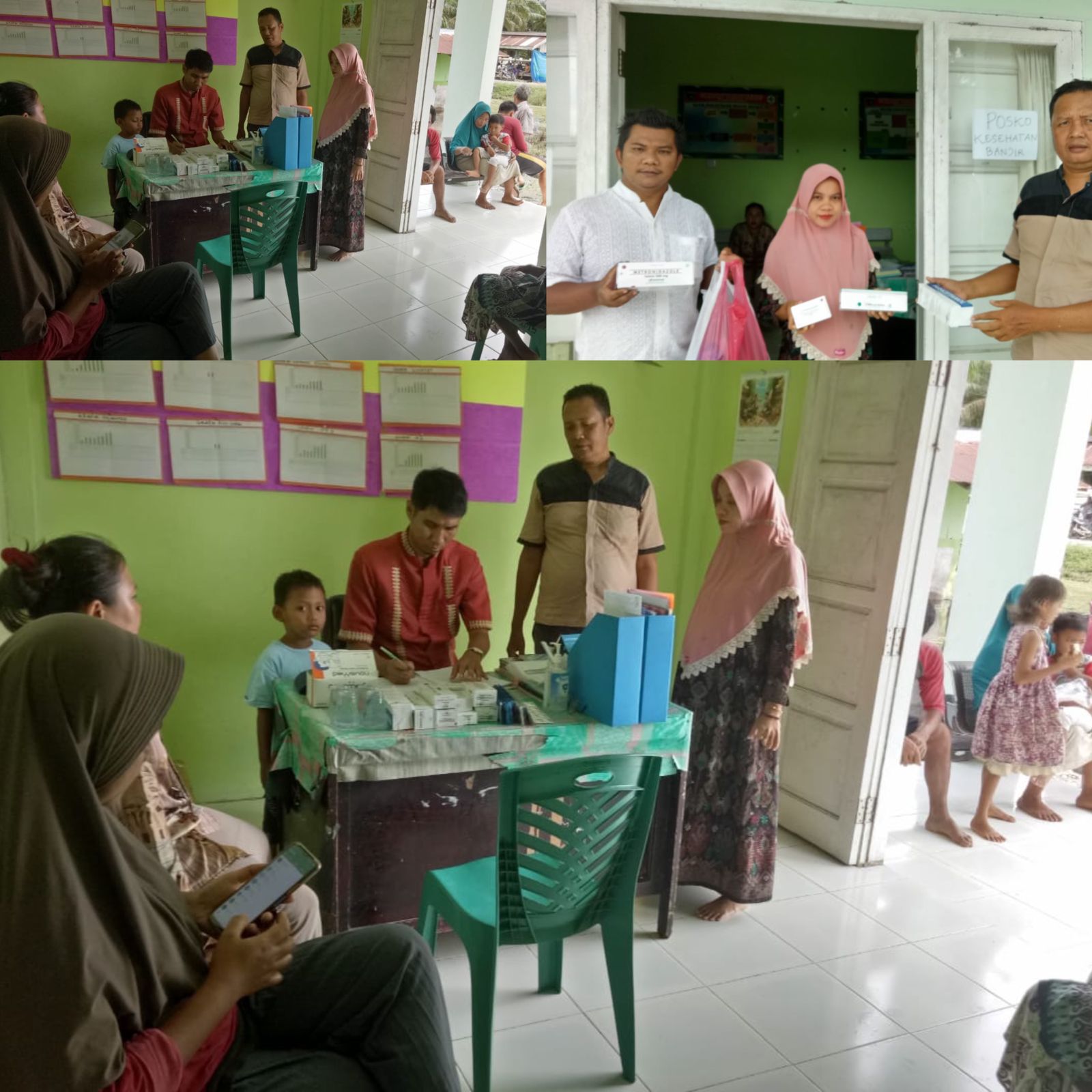 Puskesmas Tanjung Makmur melakukan pendistribusian obat kepada Bidan Desa Nagari Silaut IV serta Pem