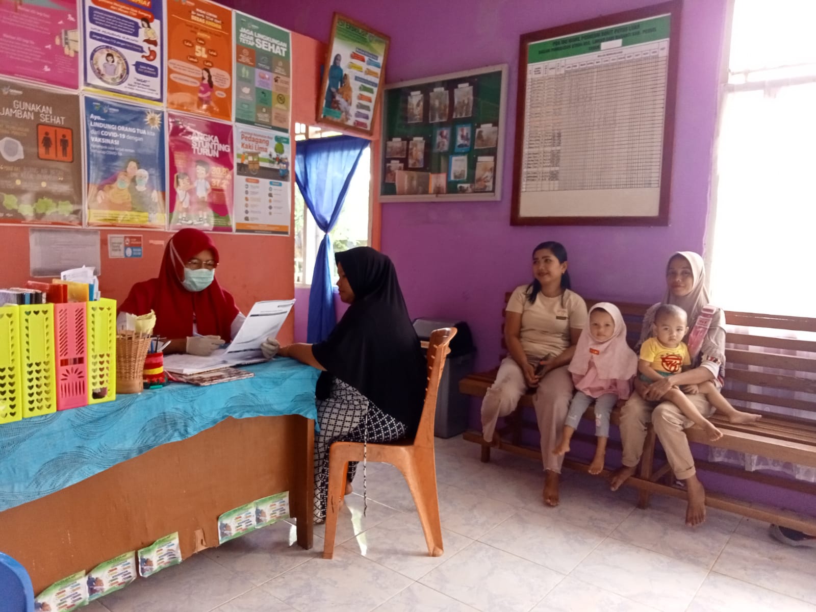 pemeriksaan dasar untuk pasien yg berkunjung ke poskesri Bukit putus luar \' Puskesmas Air haji Sene