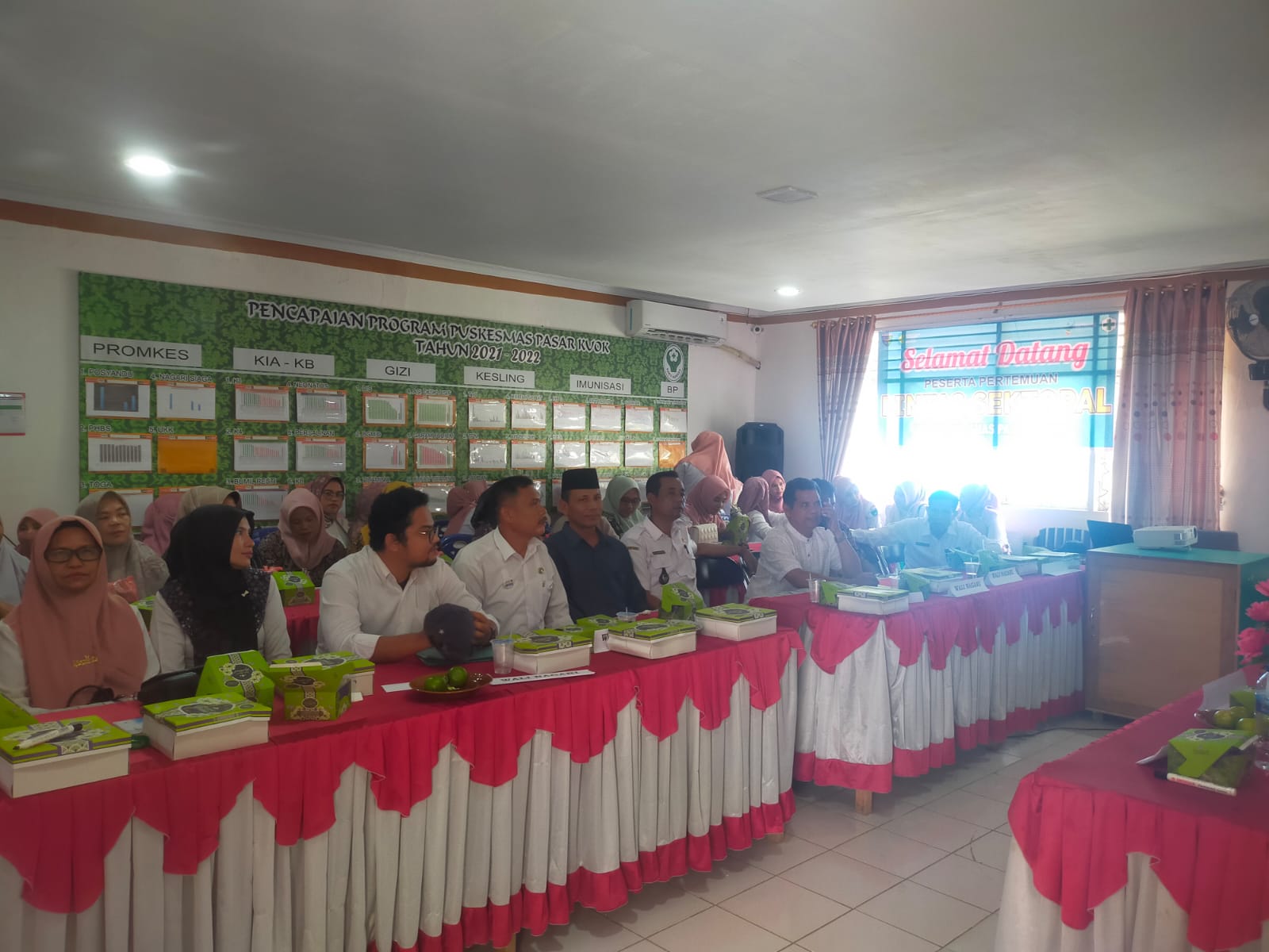 Pelaksanaan kegiatan lintas sektor di wilayah kerja Puskesmas Pasar Kuok yang buka oleh kepala Puske