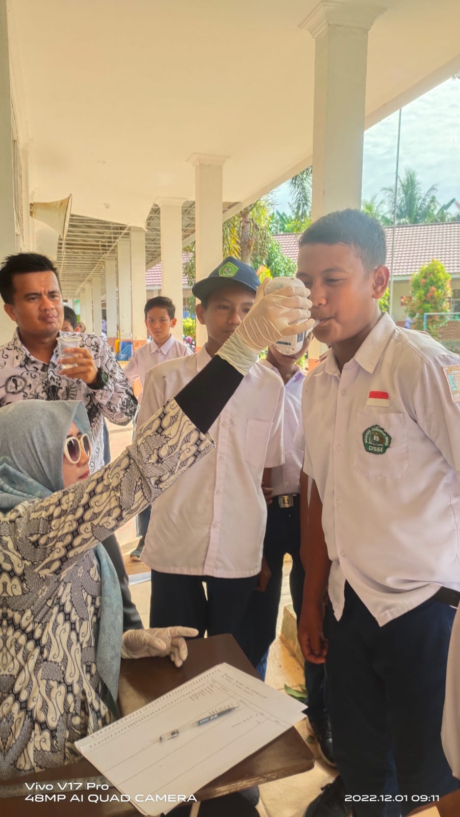 Puskesmas Koto Baru Lakukan Skrining Perilaku Merokok pada Pelajar MTSN