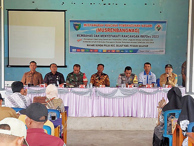 Puskesmas Tanjung Makmur dalam Acara Musrenbang Nagari Sungai Pulai Kecamatan Silaut.