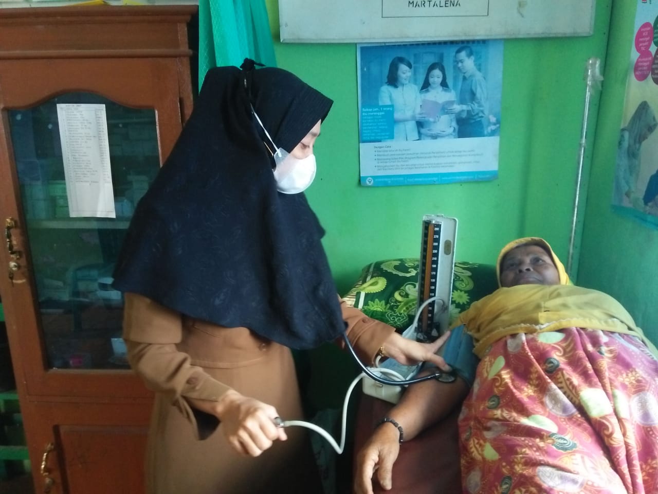 Puskesmas Air haji lakukan pelayanan kesehatan dasar di Poskesri  Koto Merapak Selasa, tgl 10-1-2023