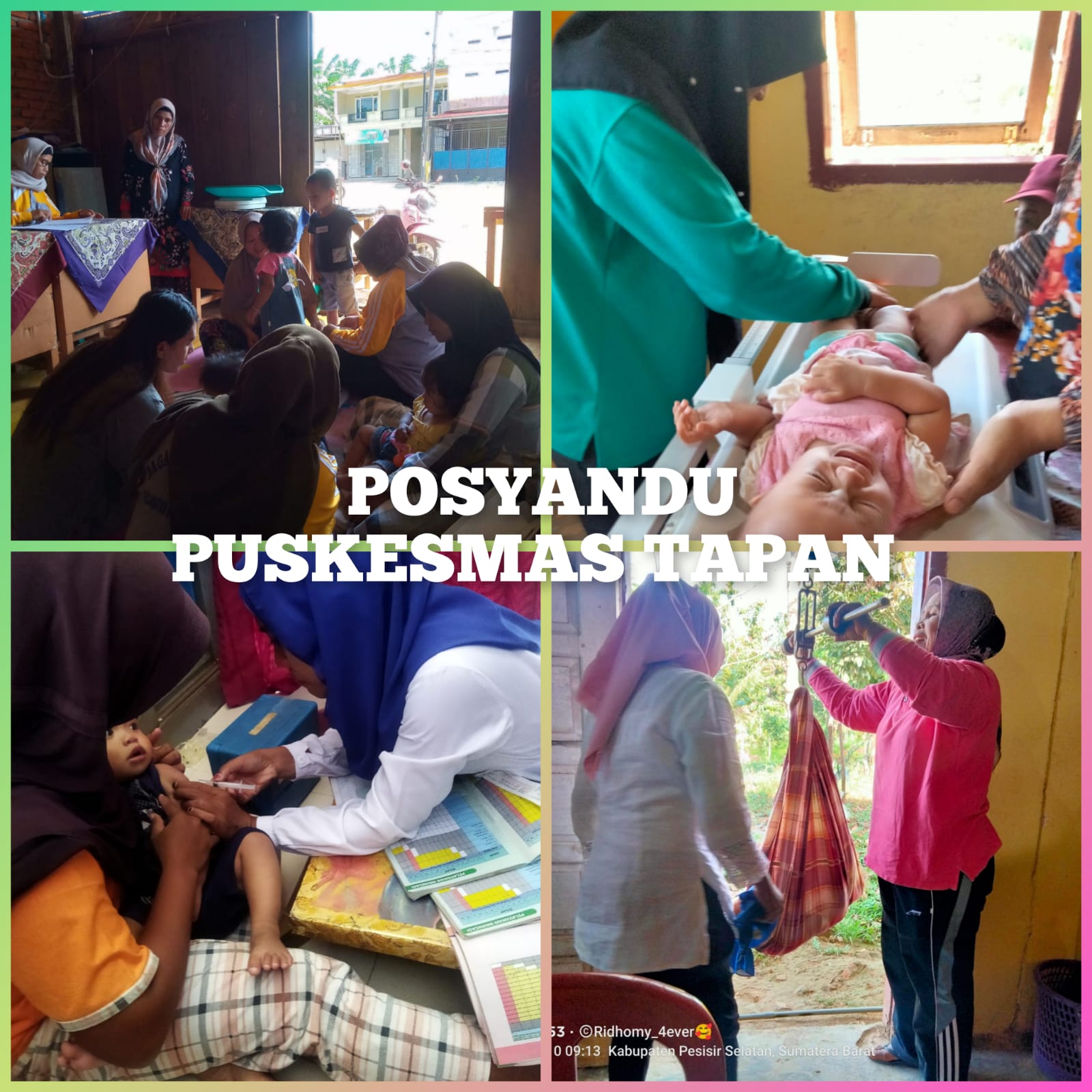 Pelayanan Posyandu  Puskesmas Tapan (posyandu cempaka, posyandu jadi Mande, posyandu mawar merah dan