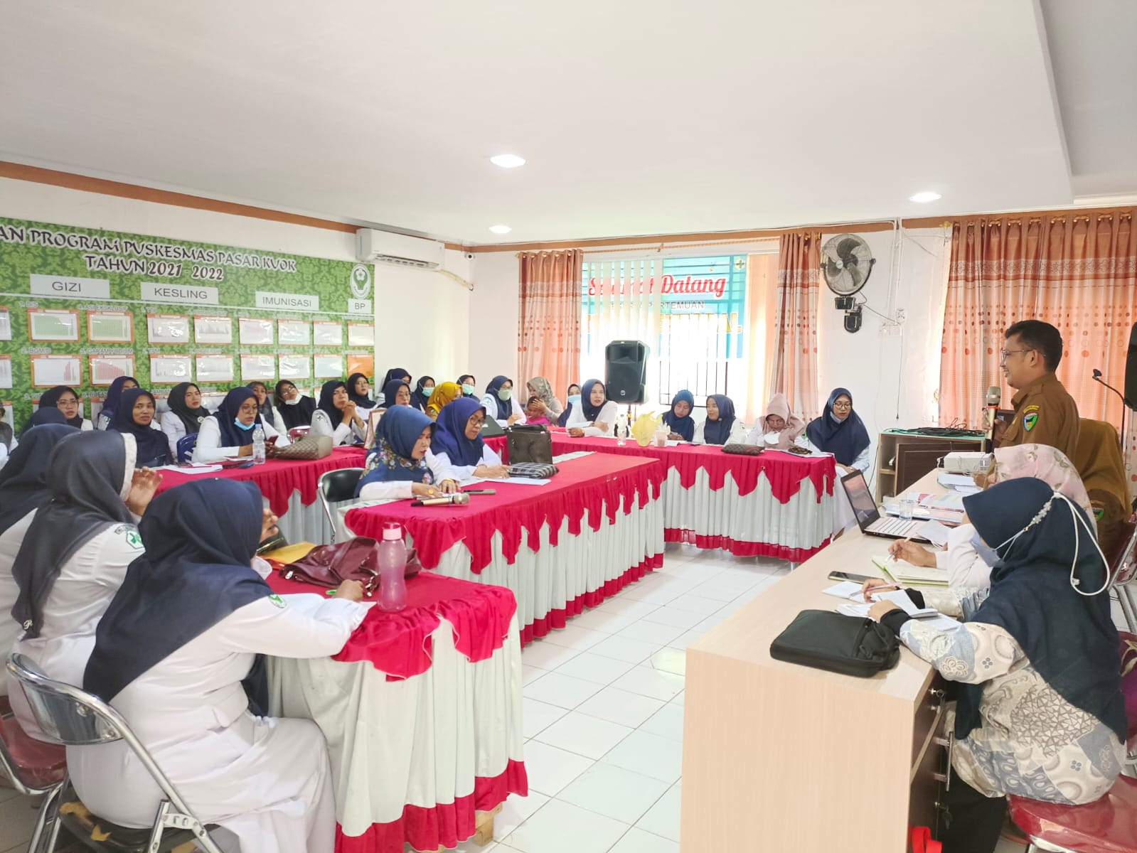 Pelaksanaan Lokmin Bulanan Pertama Tahun 2023 di Aula Puskesmas Pasar Kuok 17 Januari 2023 