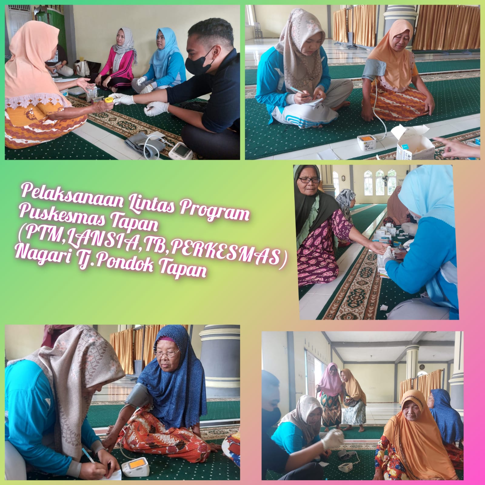 Pelayanan Lintas Program Puskesmas Tapan di Nagari Tanjung Pondok Sabtu , 21 Januari 2023 