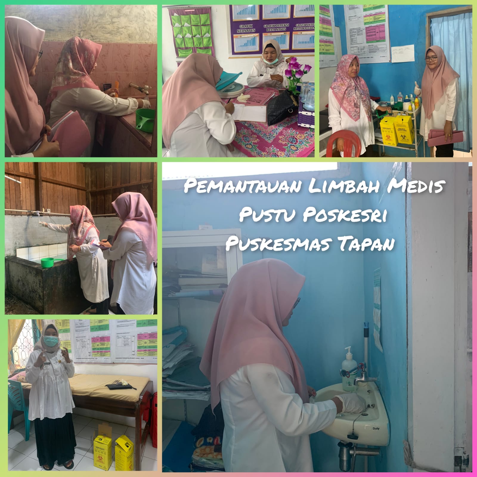 Pemantauan Limbah Medis Pustu Poskesri oleh Petugas Kesehatan Lingkungan Puskesmas Tapan