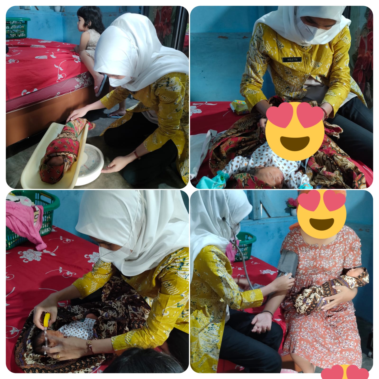 Puskesmas Tanjung Makmur melakukan kunjungan Nifas dan Neonatus BBLR Bayi Berat Badan Lahir Rendah (