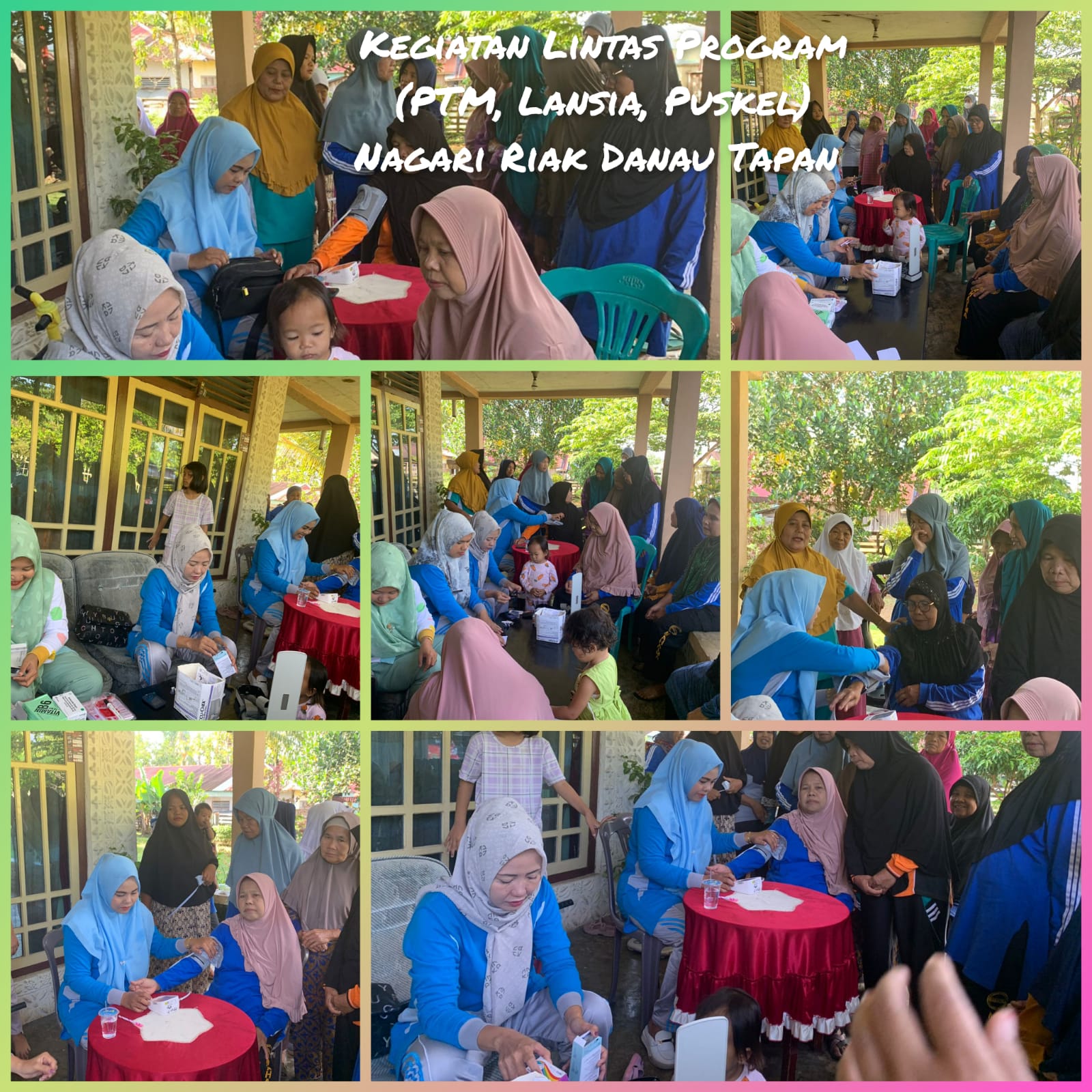 Kegiatan Lintas Program Puskesmas (PTM, Lansia, Puskel) Nagari Riak Danau Puskesmas Tapan  Sabtu 25 