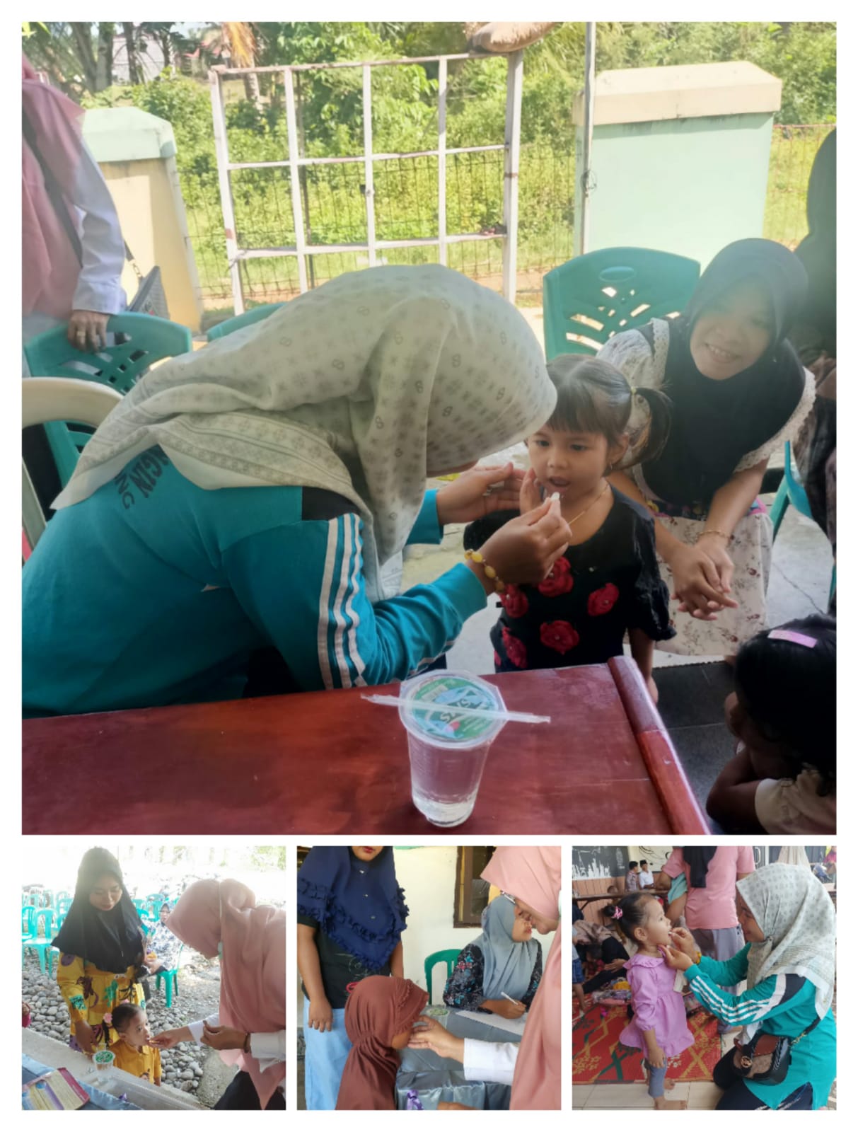 Lunang, 8 Maret 2023  Pemberian Obat cacing pada Balita di Posyandu 
