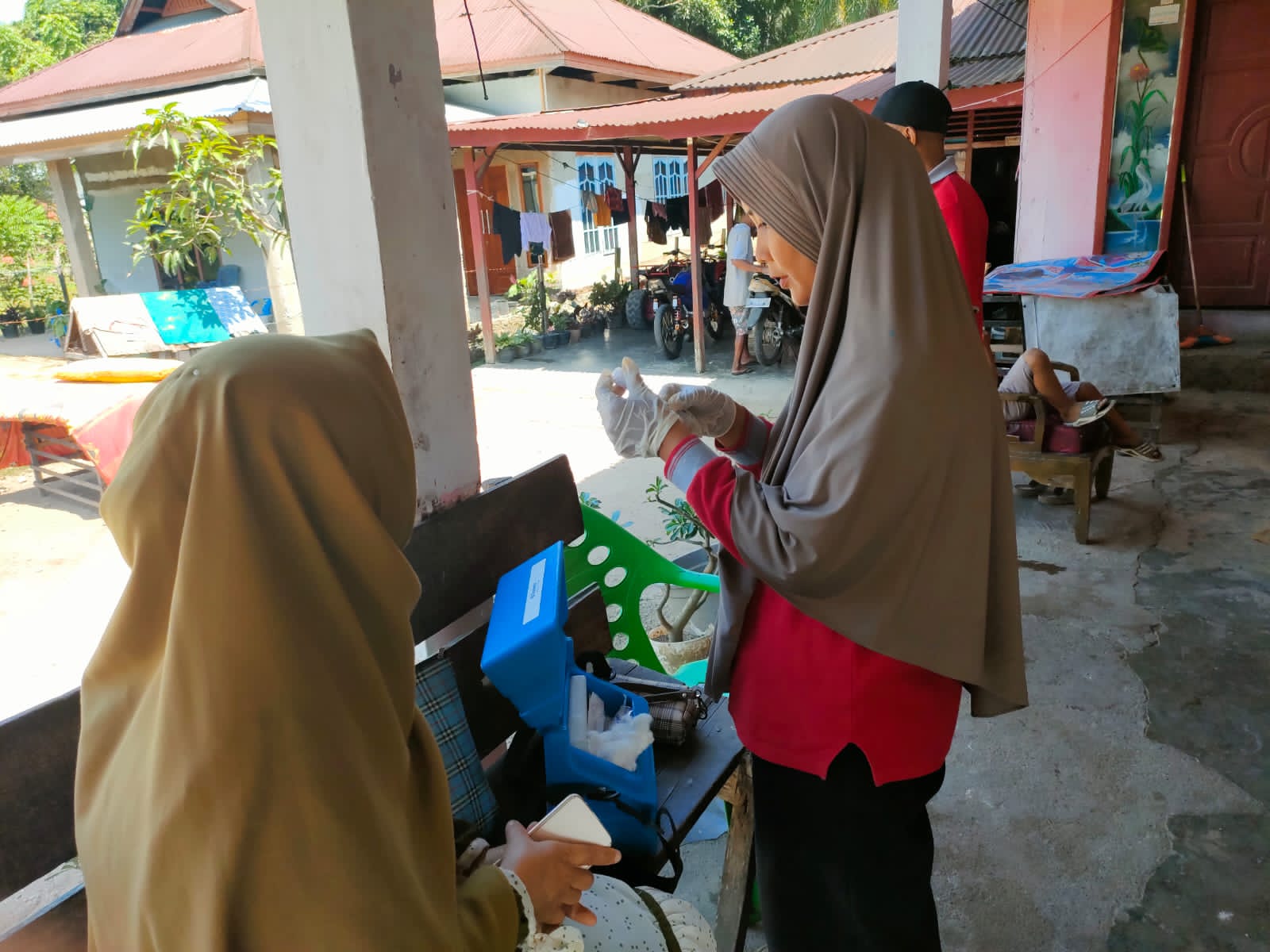 Sweeping Crash Program Polio  di Nagari Kambang Utara UPT Puskesmas Kambang  Sabtu, 18 Maret 2023