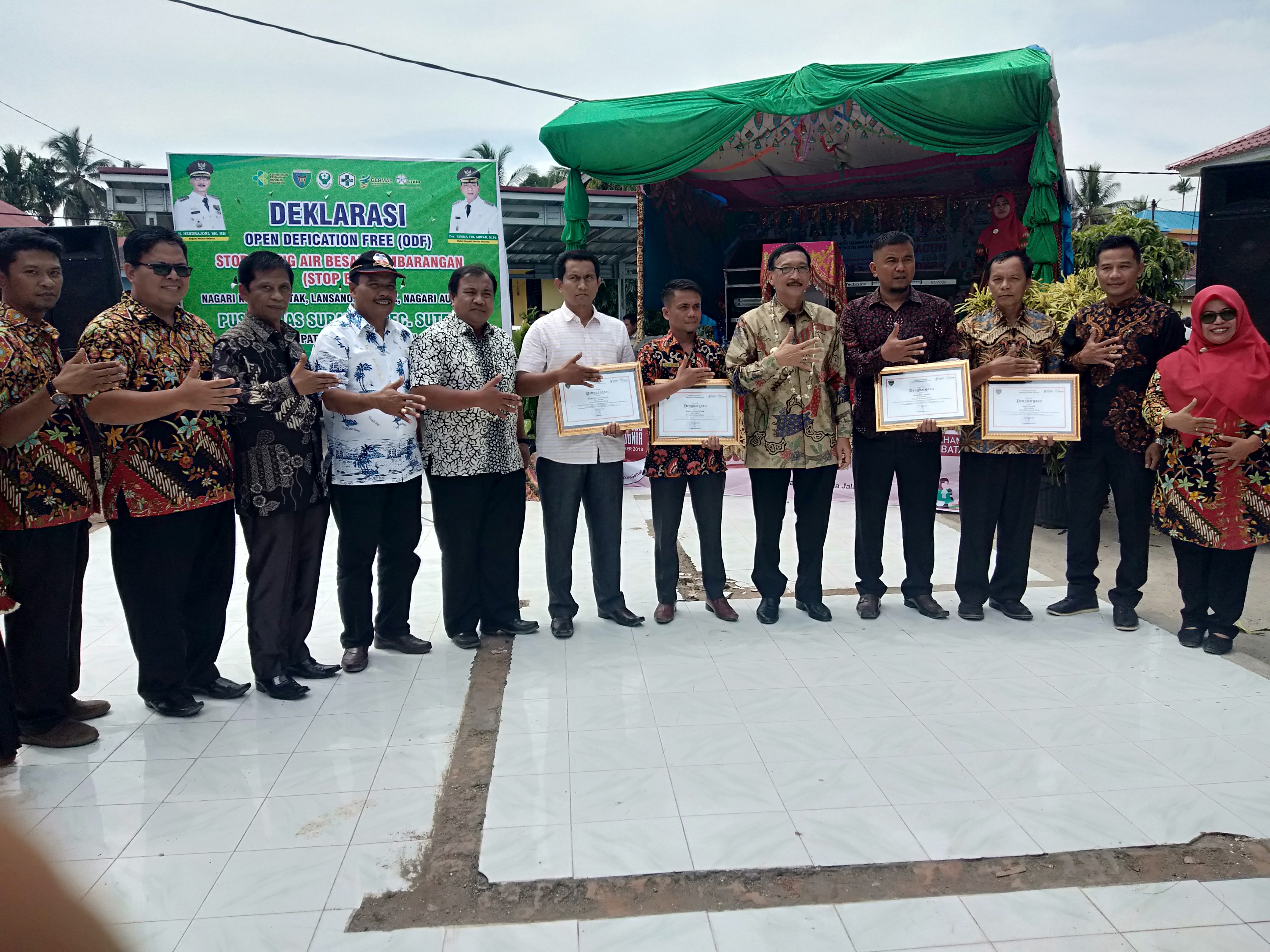 Empat Nagari di Kecamatan Sutera Deklarasikan ODF/Stop BABS
