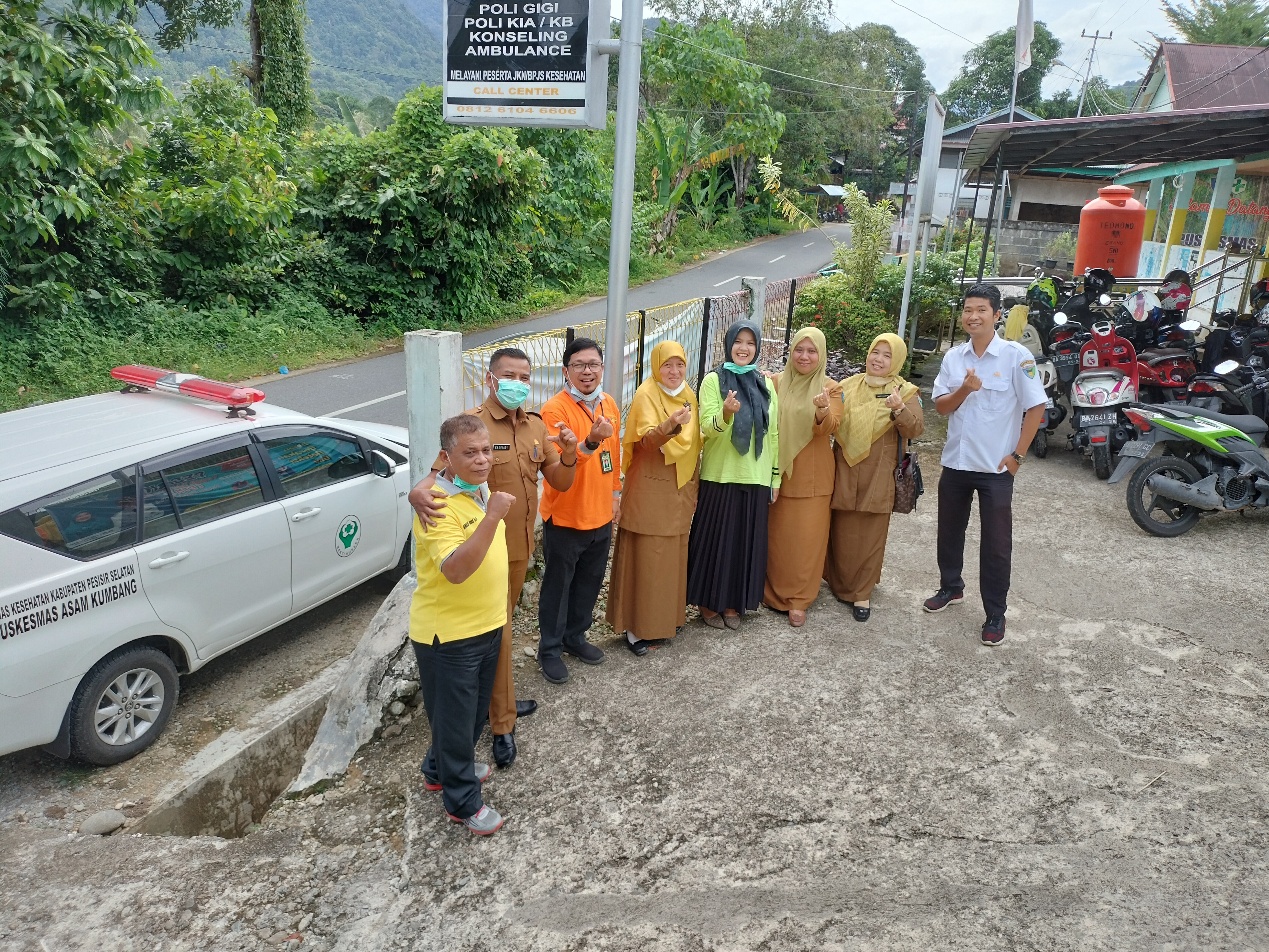 KUNJUNGAN KABID KESMAS, KASI PROMKES DKK KE PUSKESMAS ASAM KUMBANG