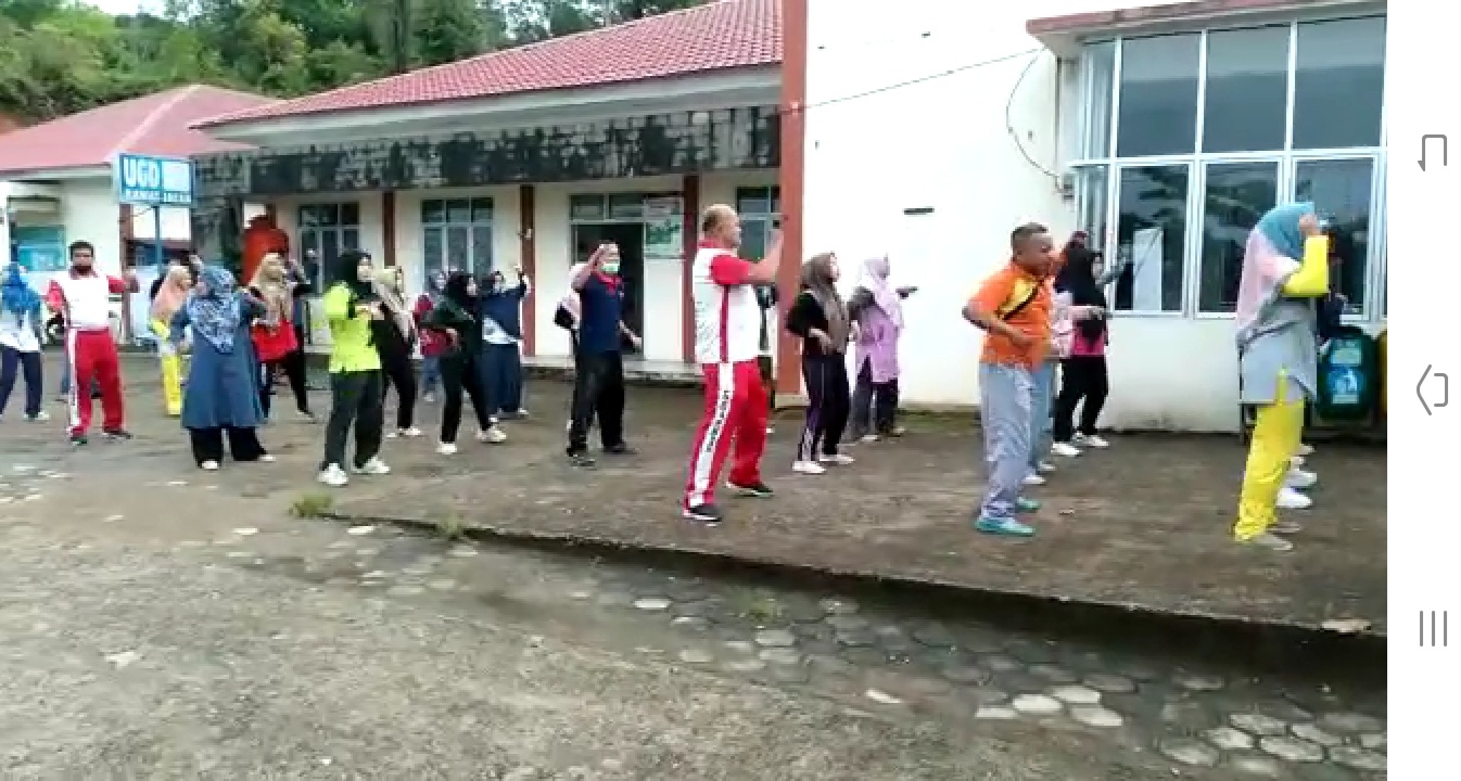 GERMAS Lintas Sektor dan Staf Puskesmas Rahul. 