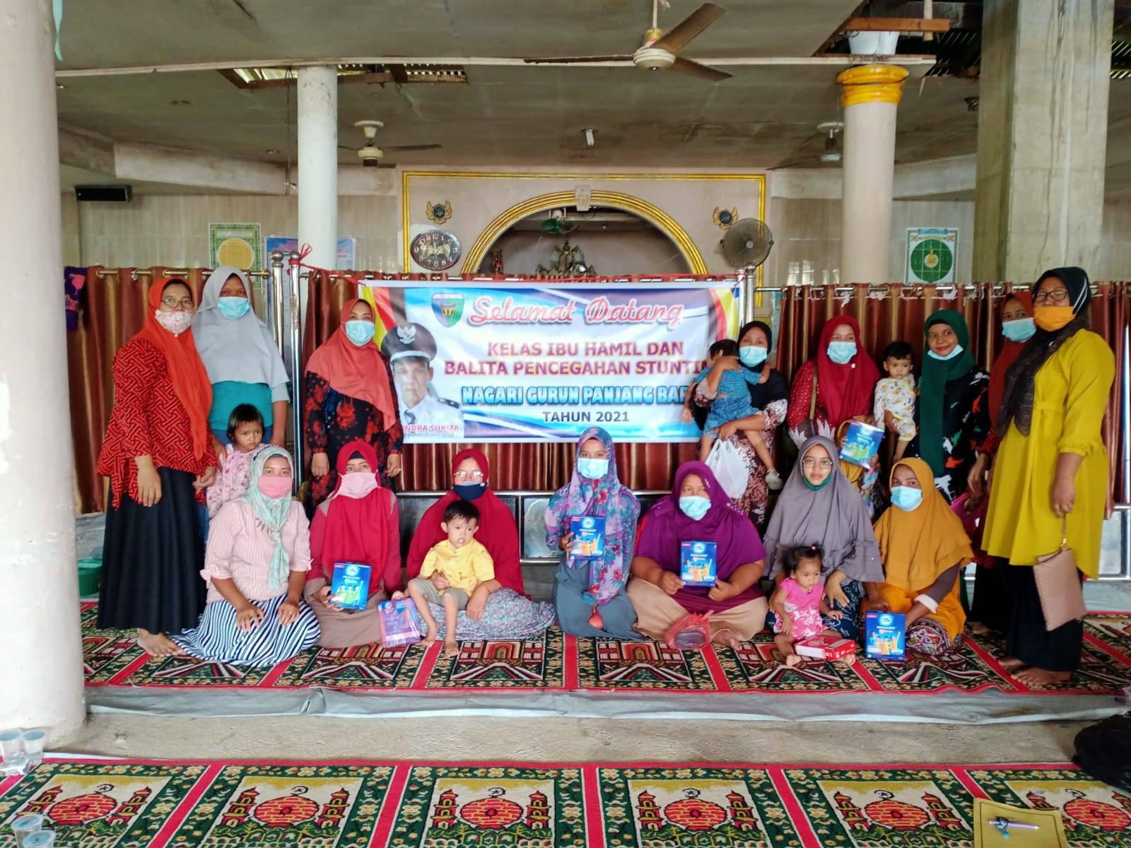 Cegah Stunting : Nagari Gurun Panjang Barat Buka Kelas ibu Hamil dan Berikan Bantuan Susu
