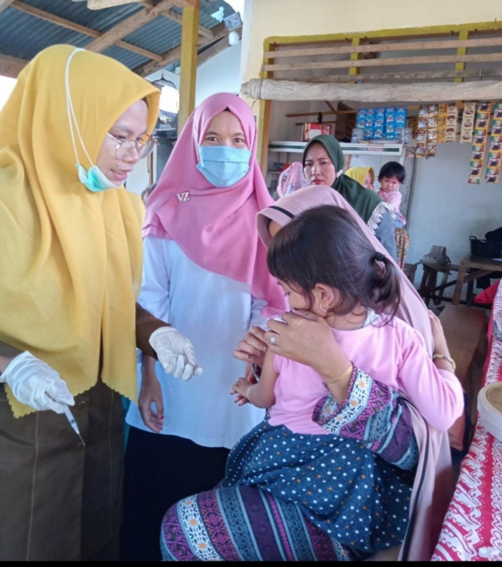 Tim Puskesmas Rahul turun ke sekolah dan Posyandu dalam rangka BIAN  serentak.