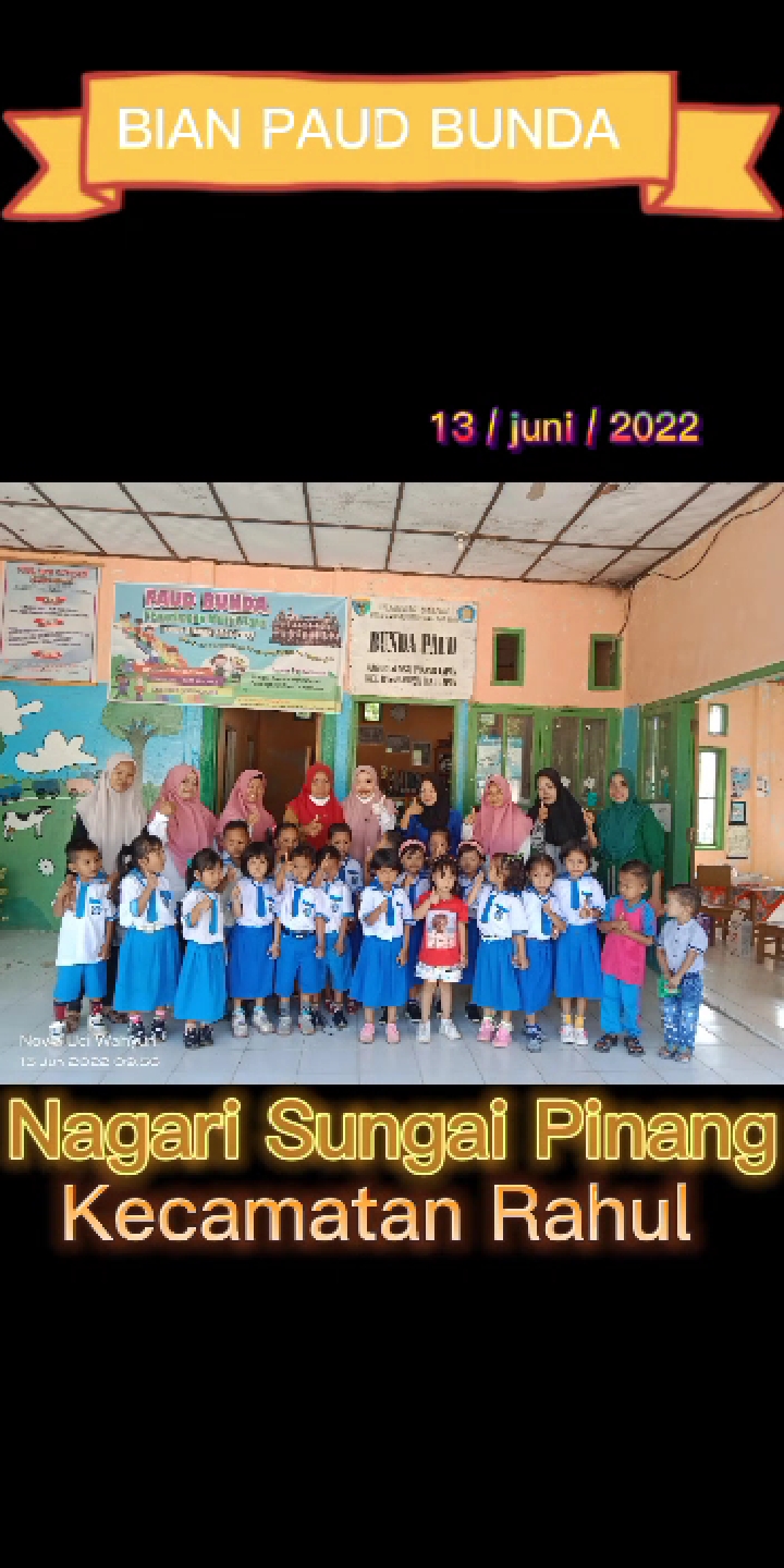 PELAKSANAAN BIAN CAMPAK & RUBELLA  DI PAUD BUNDA SUNGAI PINANG UPT PUSKESMAS RAHUL TAPAN