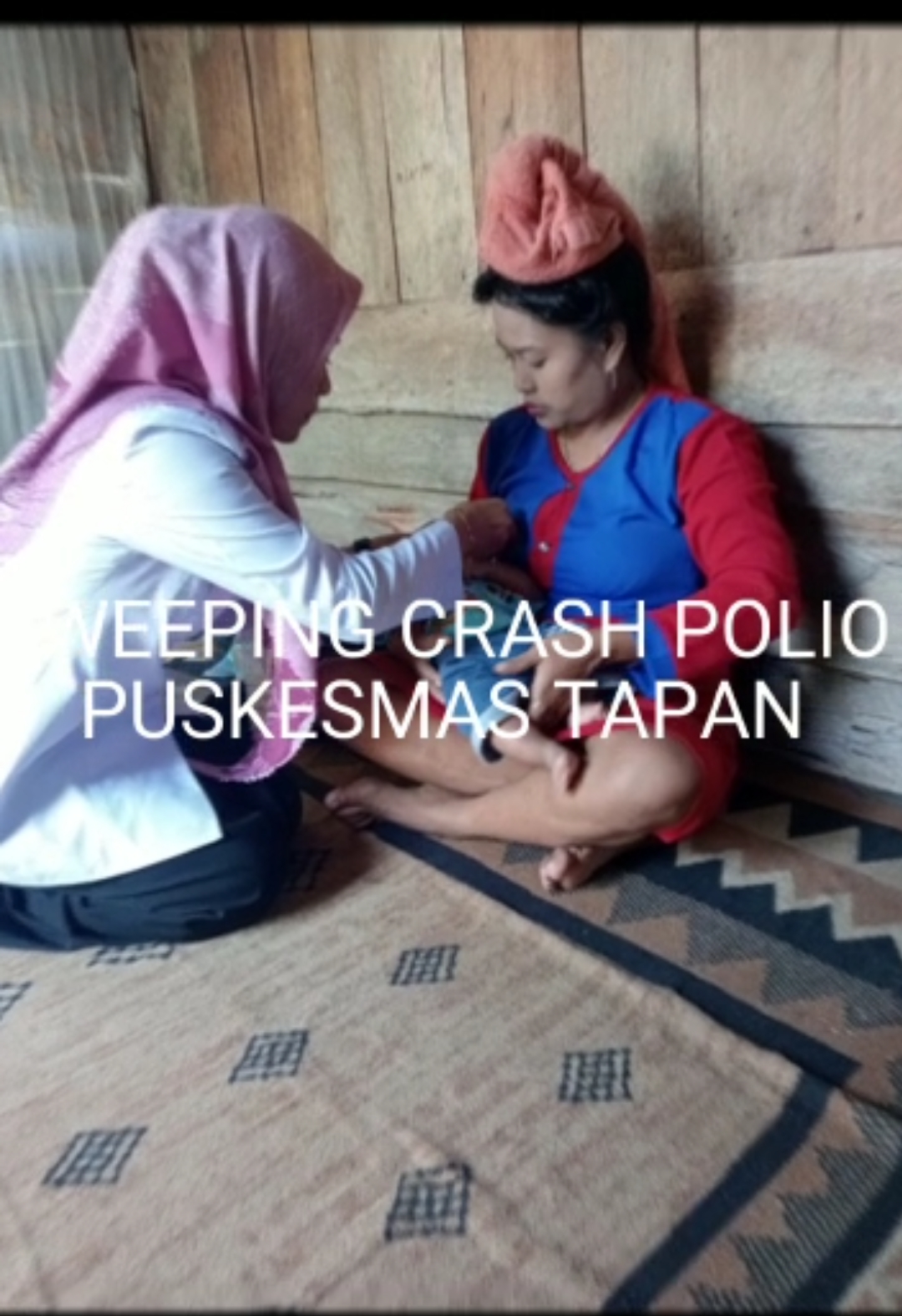 Sweeping Hari Pertama Crash Program Polio di Puskesmas Tapan Selasa, 14 Maret 2023 