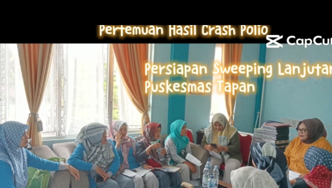 Pertemuan dengan Seluruh Bidan Desa Terkait Hasil Crash Program Polio Puskesmas Tapan  Sabtu 11 Mare