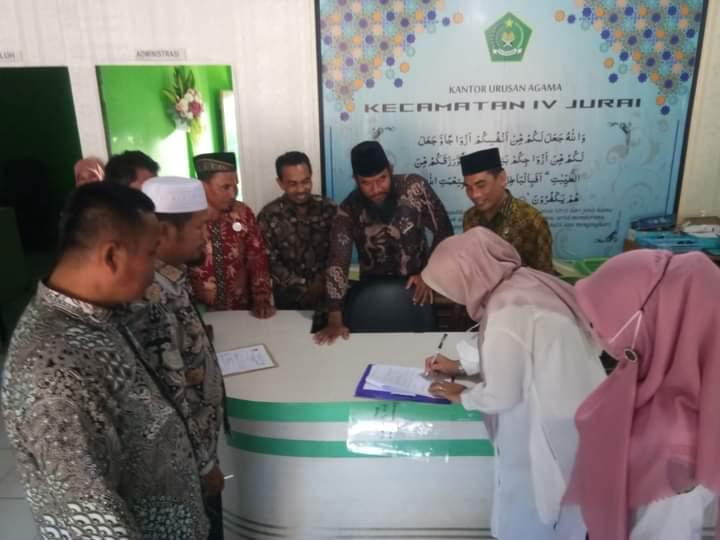 UPT Puskesmas Lumpo Lakukan Perjanjian Kerjasama Dengan Kantor KUA IV Jurai 