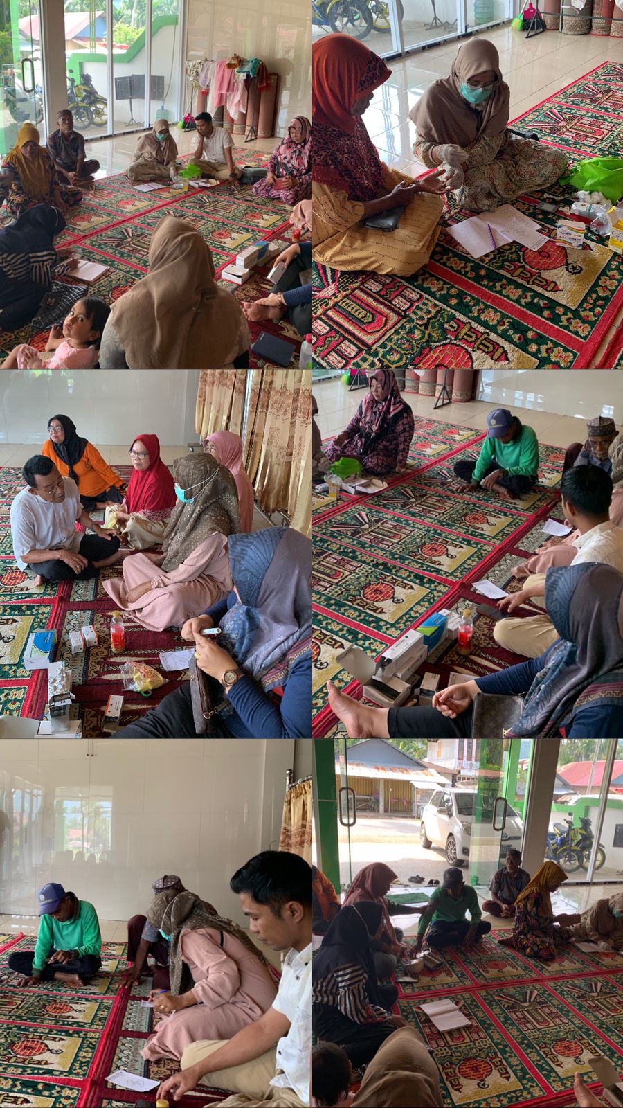 Tim Prolanis dan Tim PTM Puskesmas barung barung balantai  lakukan screening kesehatan pada Lansia d