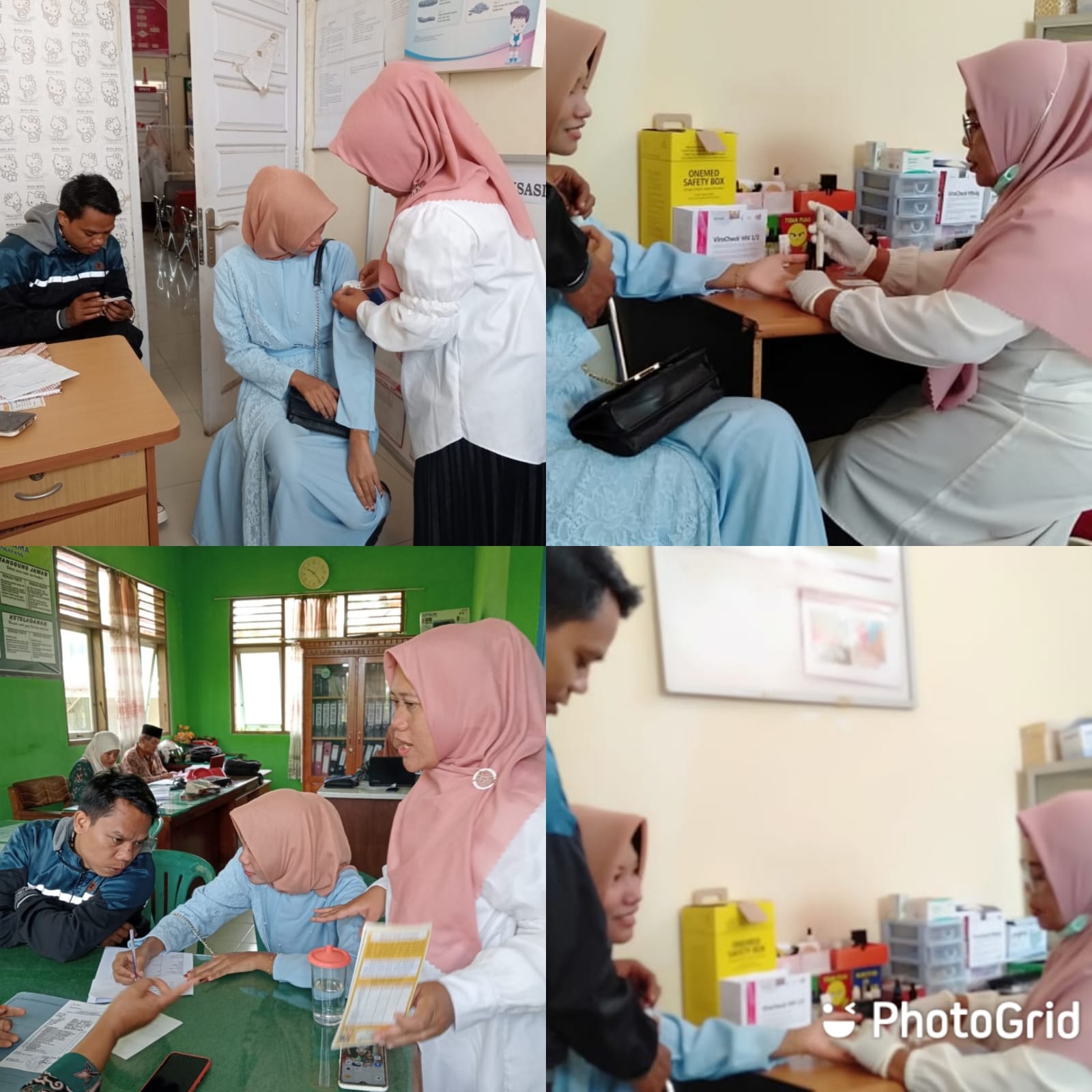 Pemeriksaan kesehatan pada calon pengantin di UPT puskesmas kambang.
