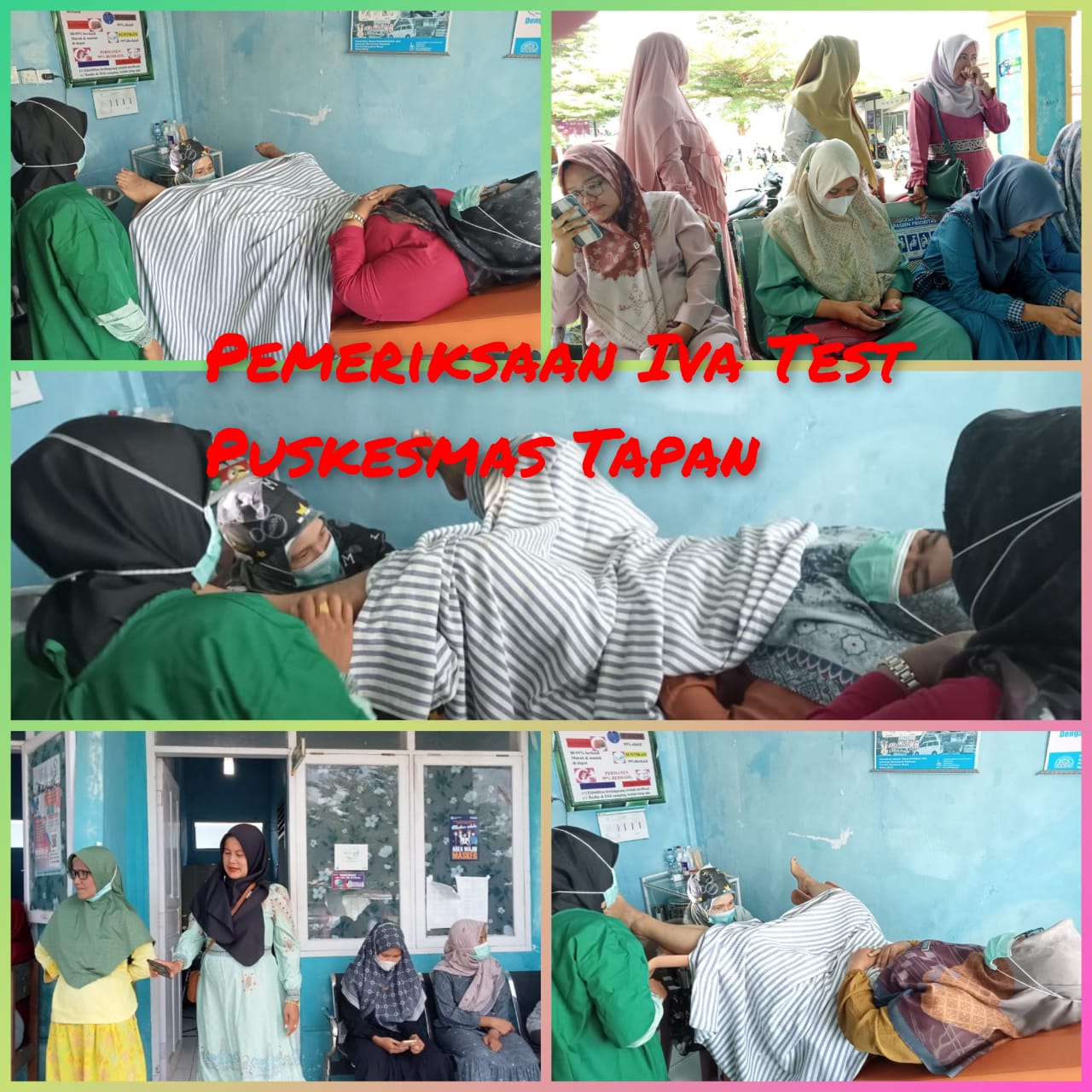 Pemeriksaan IVA test pada seluruh Staff wanita Puskesmas Tapan
