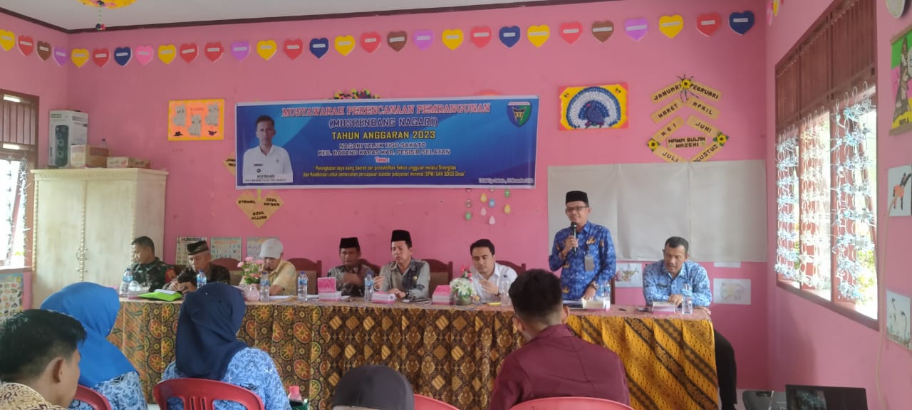 Musrembang Tahun Anggaran 2023 di Nagari Tigo Sakato di Wilayah Kerja Puskesmas Pasar Kuok