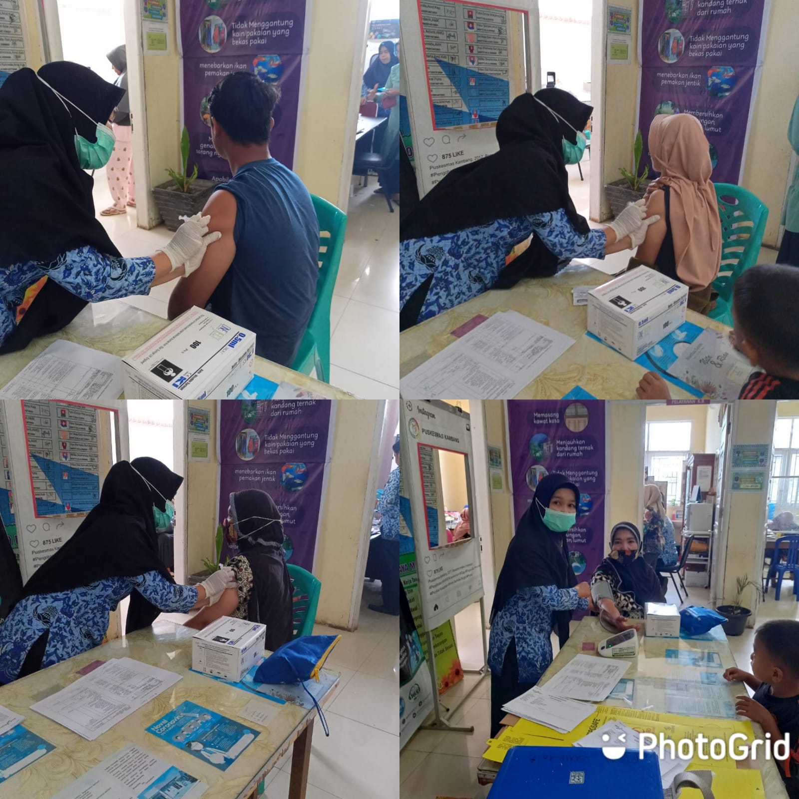 Giat pelaksanaan Vaksinasi kepada masyarakat di puskesmas kambang
