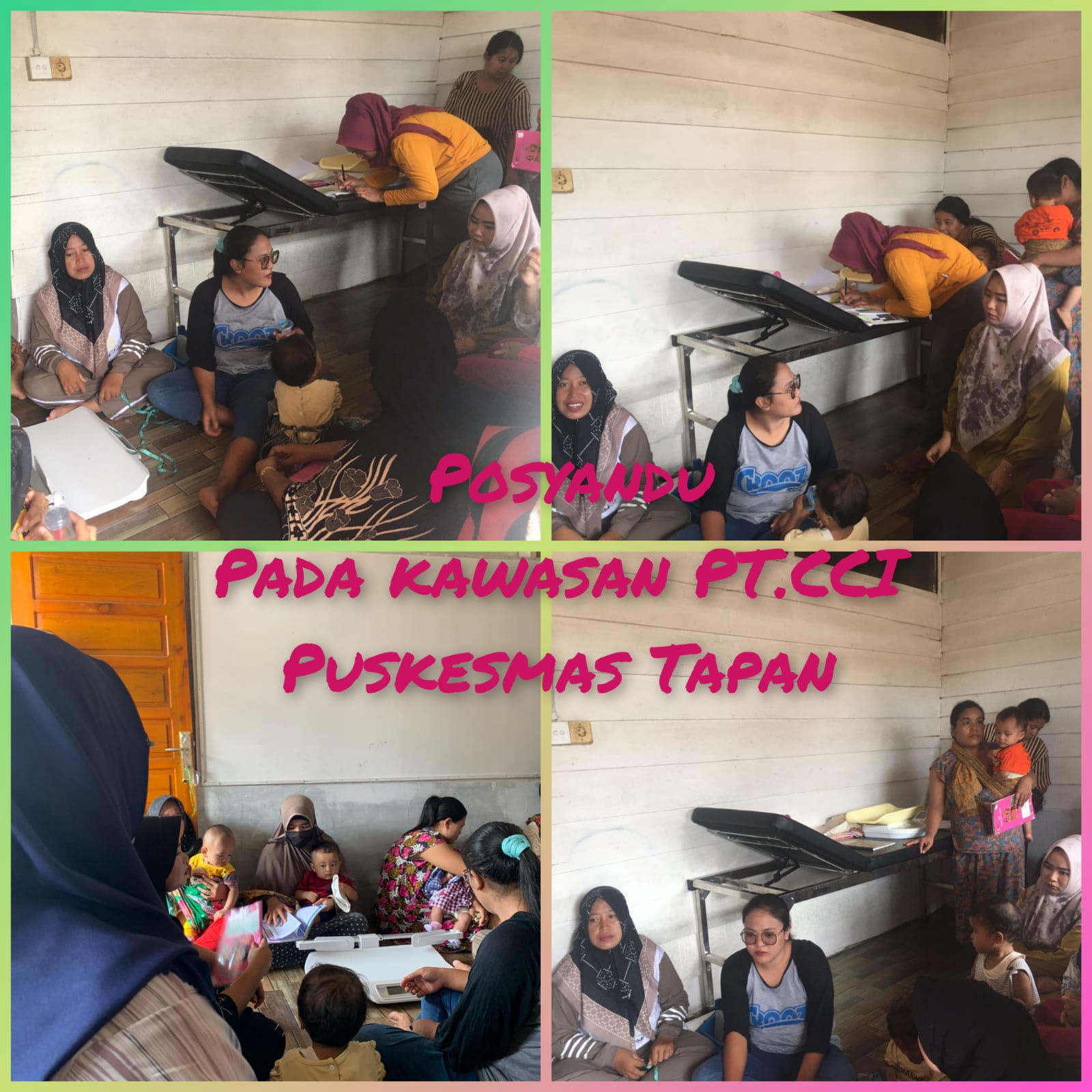 Kegiatan Posyandu pada daerah kawasan PT. CCI Tapan.