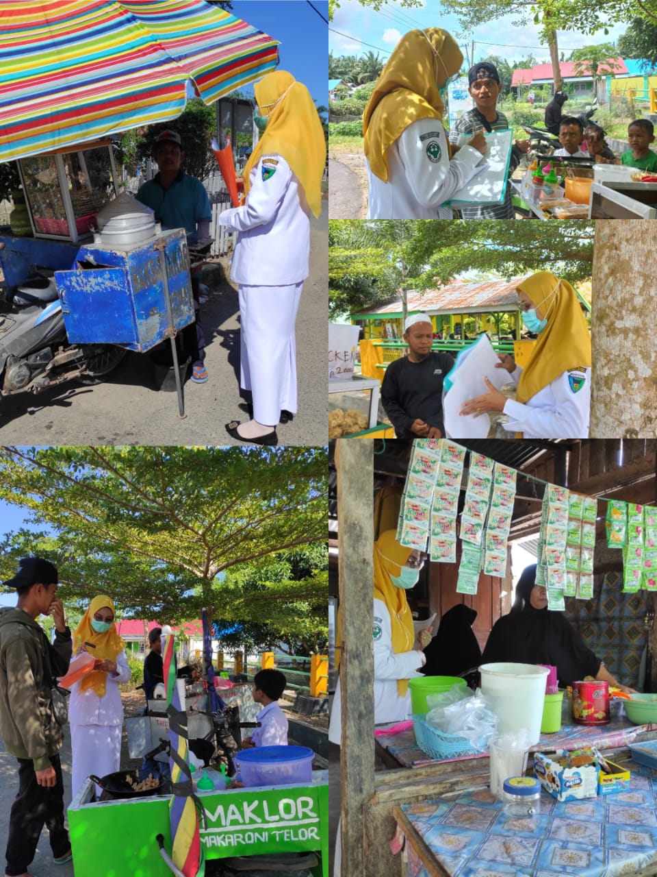 Petugas Kesling Puskesmas Tanjung Makmur melaksakan Inspeksi  Kesehatan Lingkungan di Tempat Pengola