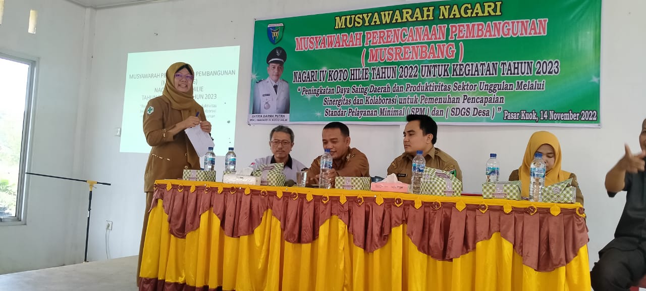 Musyawarah perencanaan pembangunan (musrenbang) Puskesmas Pasar Kuok