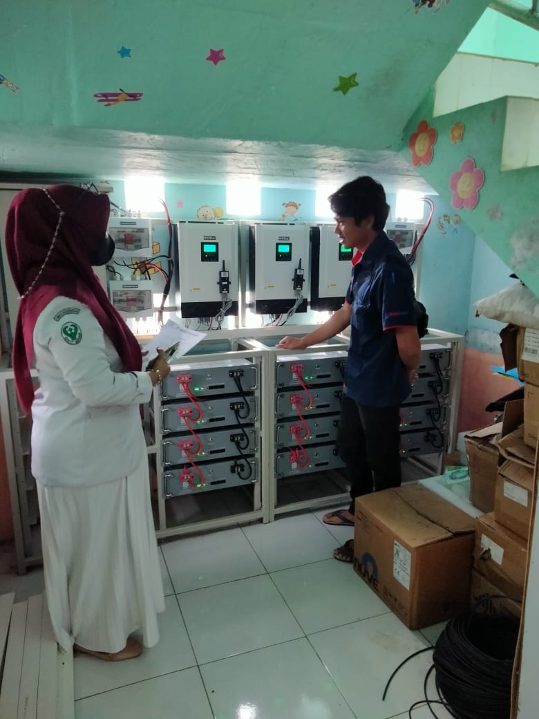 Survei uji Fungsi Tenaga Surya di Trainning PT Integrastra Nusantara Puskesmas tanjung beringin
