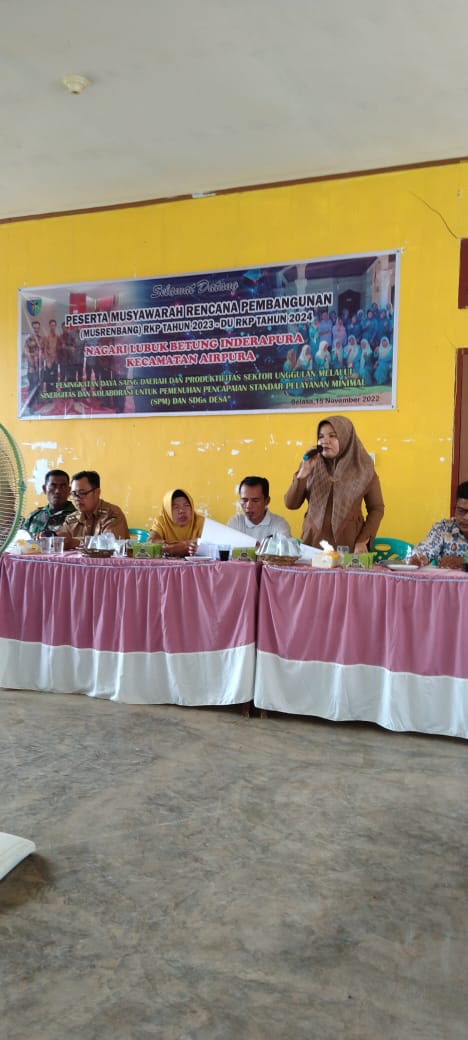 Musrenbang di Nagari Lubuk betung Inderapura 