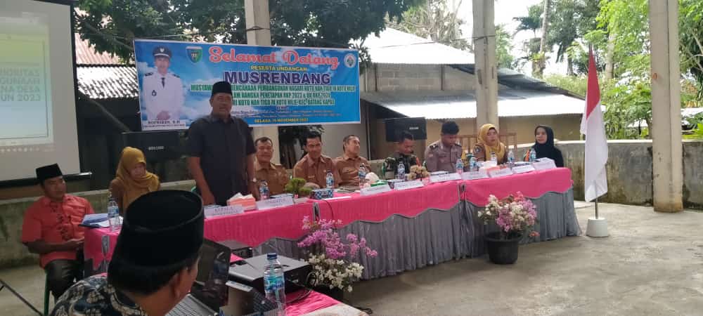 Musrembang (Musyawarah Perencanaan Pembangunan) th anggaran 2023 di Kenagarian Koto Nan Tigo Kec.Bat