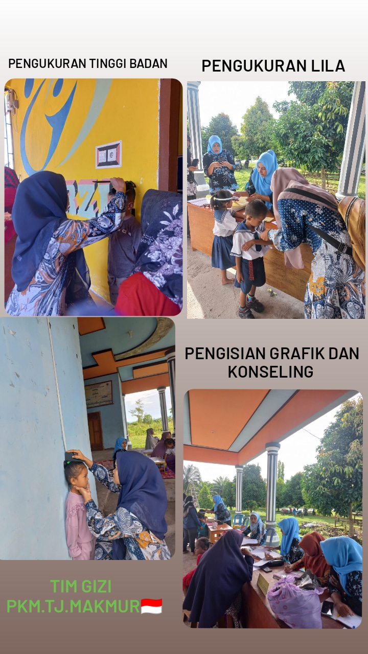 Petugas Gizi Puskesmas Tanjung Makmur beserta Tim melakukan kunjungan posyandu Nagari Sungai pulai,y