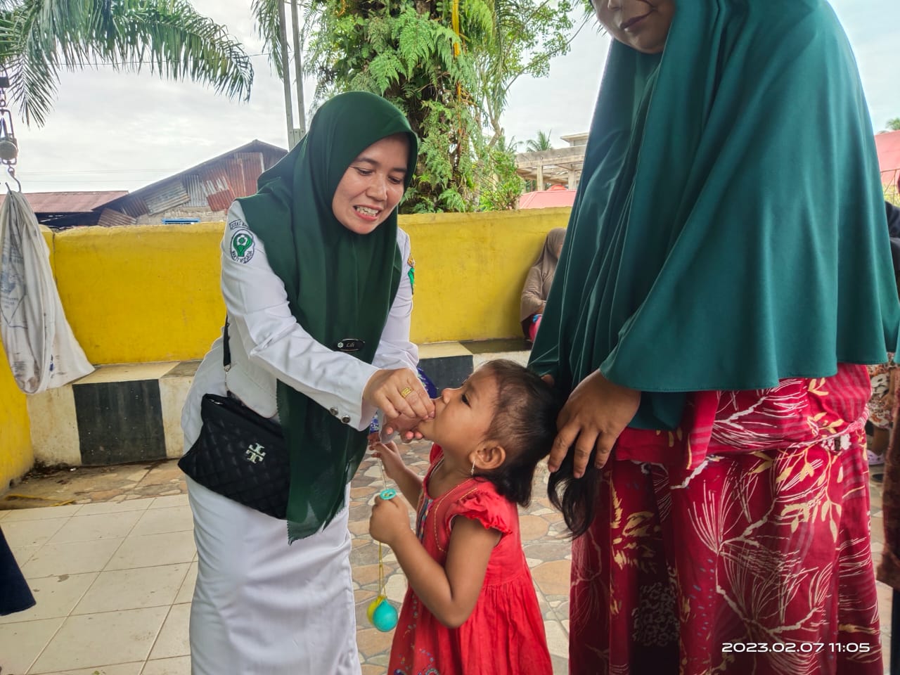 Penimbangan Masal dan Pembagian Vit A Di Posyandu Wilker Puskesmas Inderapura