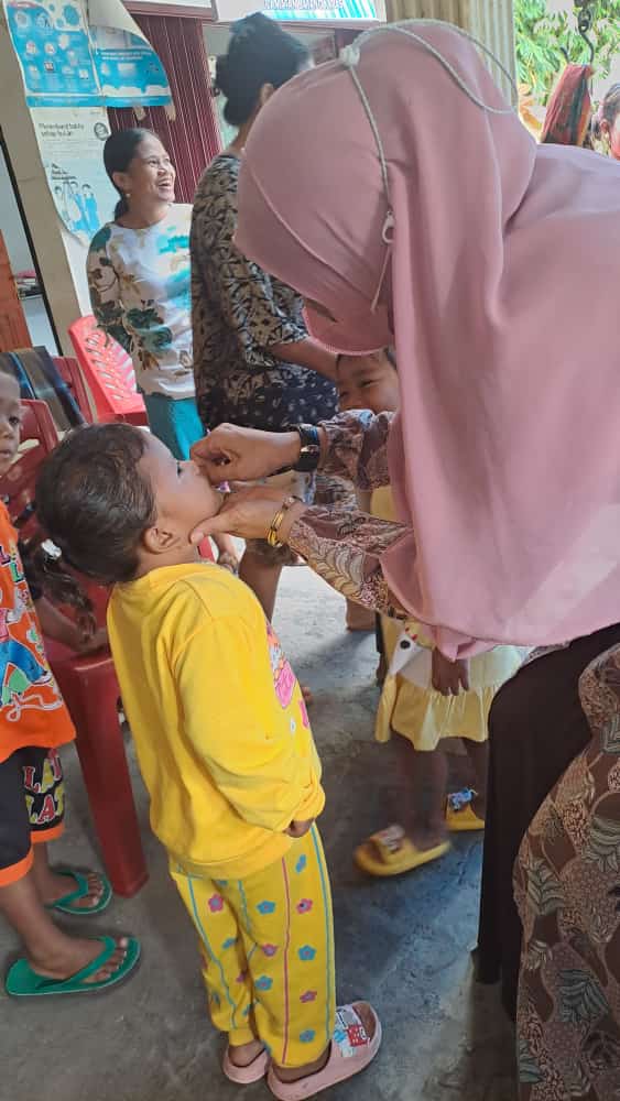 PENIMBANGAN MASAL DAN PEMBERIAN VITAMIN A PUSKESMAS IV KOTO MUDIK  Di Posyandu Anggrek III Nagari Te