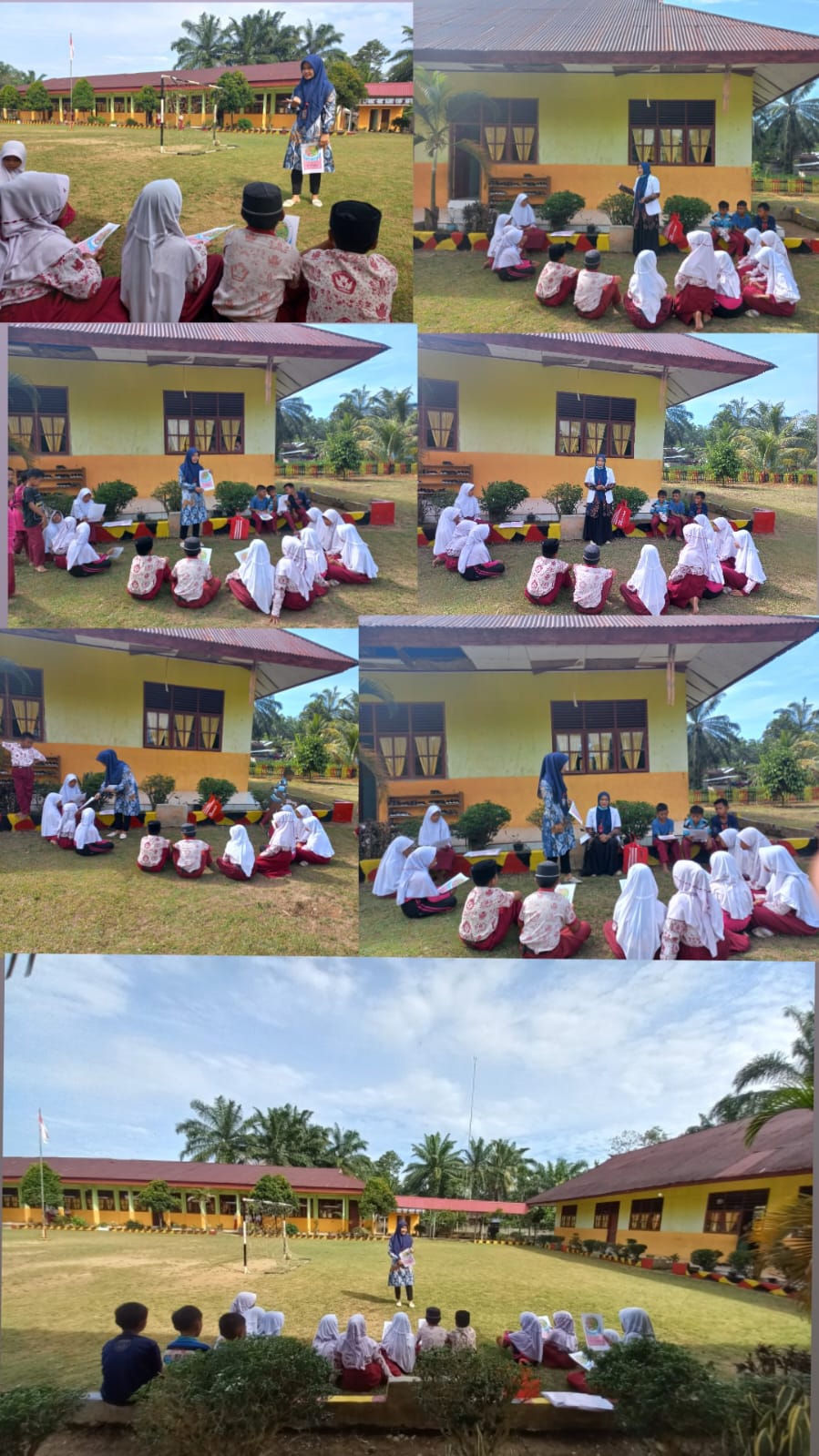 Petugas puskesmas Tanjung makmur melakukan  skrining TBC pada anak sekolah SDN 09 Silaut