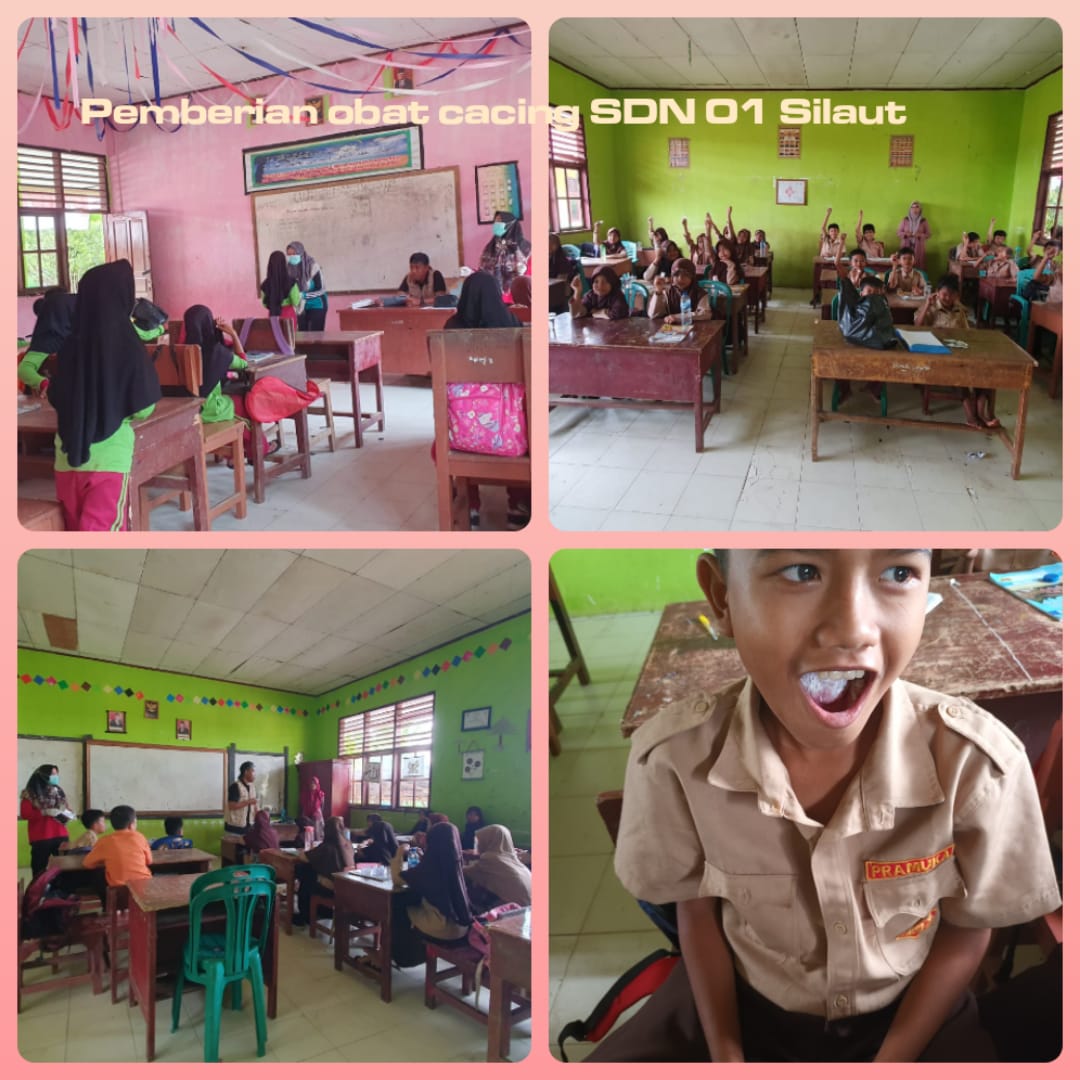 Puskesmas Tanjung Makmur Melakukan Pemberian Obat Cacing ke Sekolah SDN 01 Silaut
