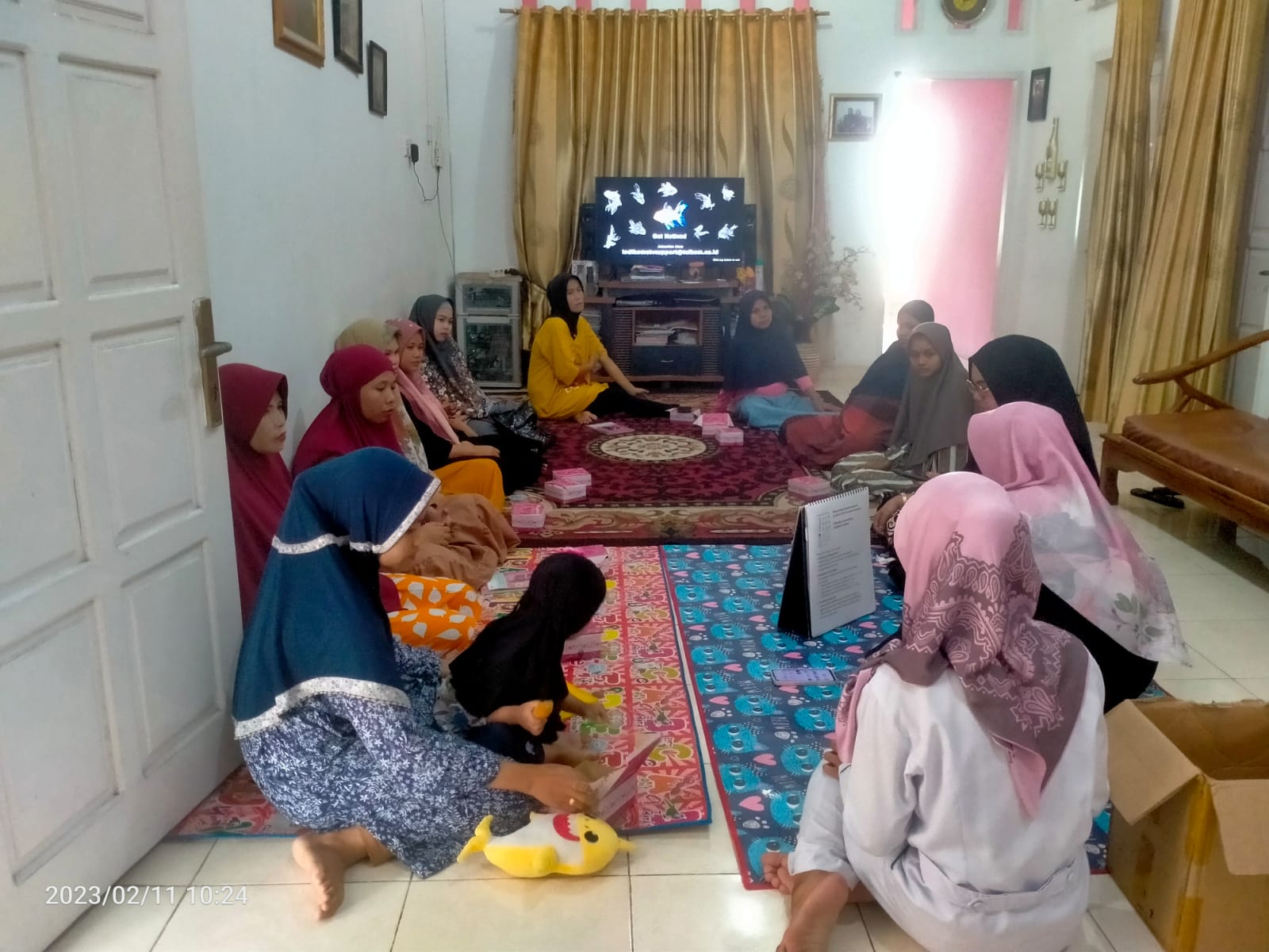 Kegiatan hari ini Kelas Ibu Hamil dan Pemeriksaan Triple-e di Kampung Padang Marapalam wilker Puskes