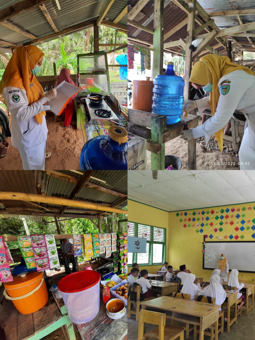 Petugas Kesling dan tim melakukan kegiatan Inspeksi Kesehatan Lingkungan (IKL) di Tempat Fasilitas U