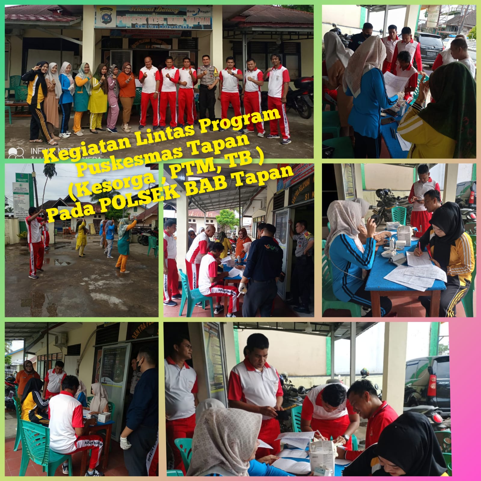 Lintas program puskesmas ( Kesorga, PTM, TB dan jiwa ) pada Polsek BAB Tapan