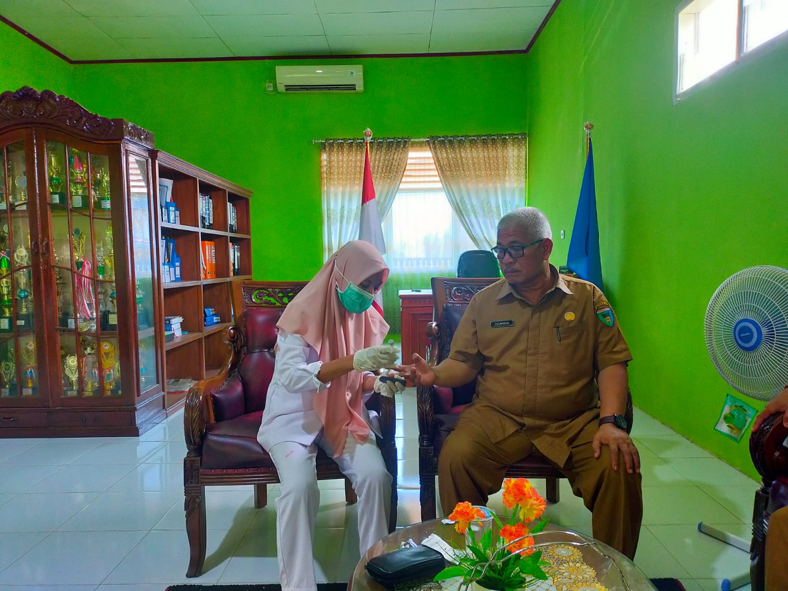 Posbindu Penyakit Tidak Menular (PTM) disekolah SMPN 1 Lengayang wilayah kerja Puskesmas Kambang