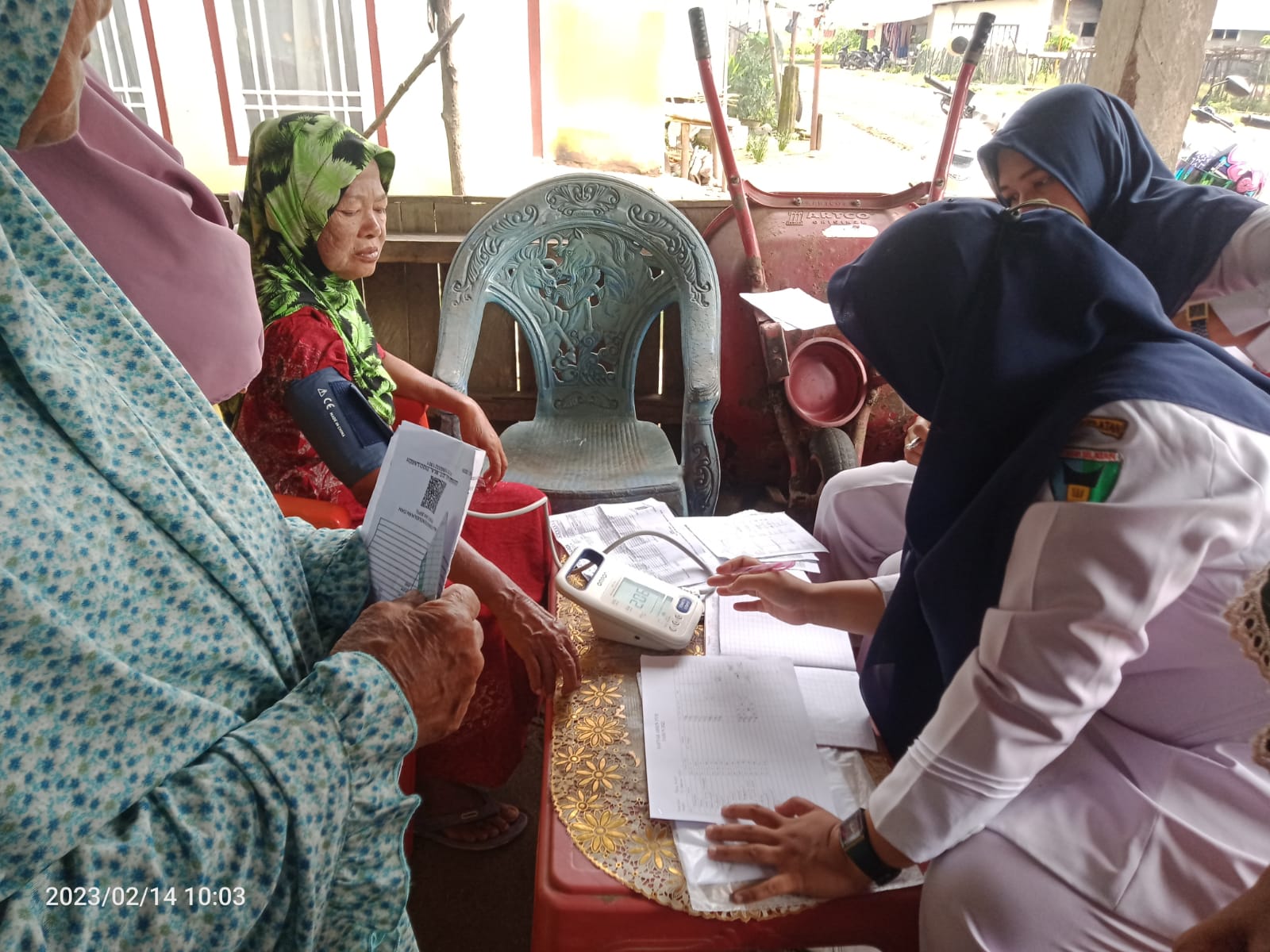 Posbindu Penyakit Tidak Menular (PTM) di Desa Taluk Kasai nagari Koto Nan Duo wilayah kerja Puskesma
